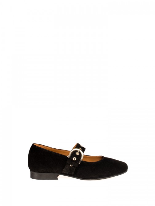 Suede Mary Jane Shoes