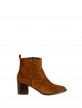 Suede High Heel Ankle Boots with Elastic and Studs Suede High Heel Ankle Boots with Elastic and Studs