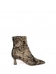 Animal print lycra heeled ankle boots Animal print lycra heeled ankle boots