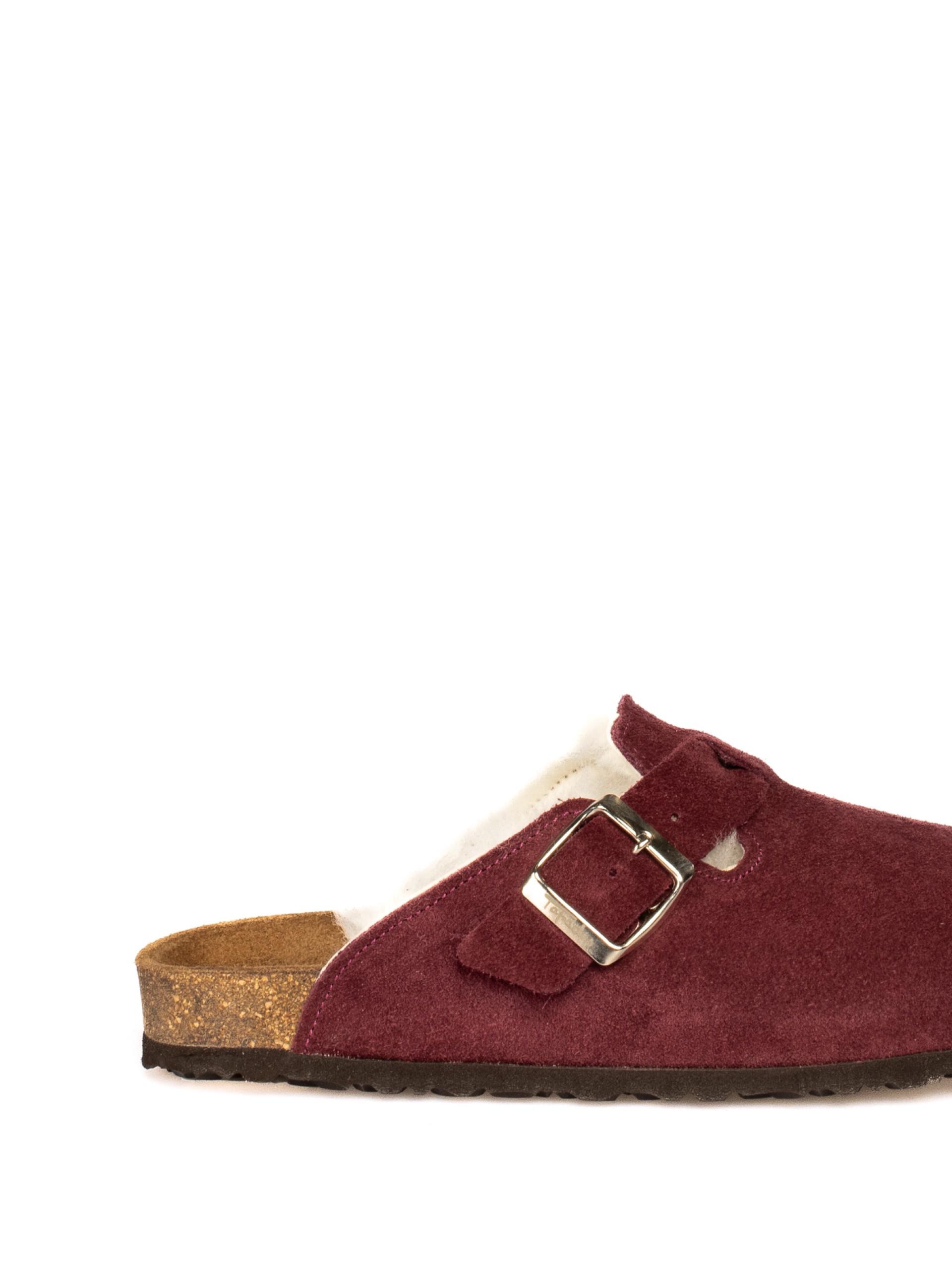 Suede Clogs with Fur