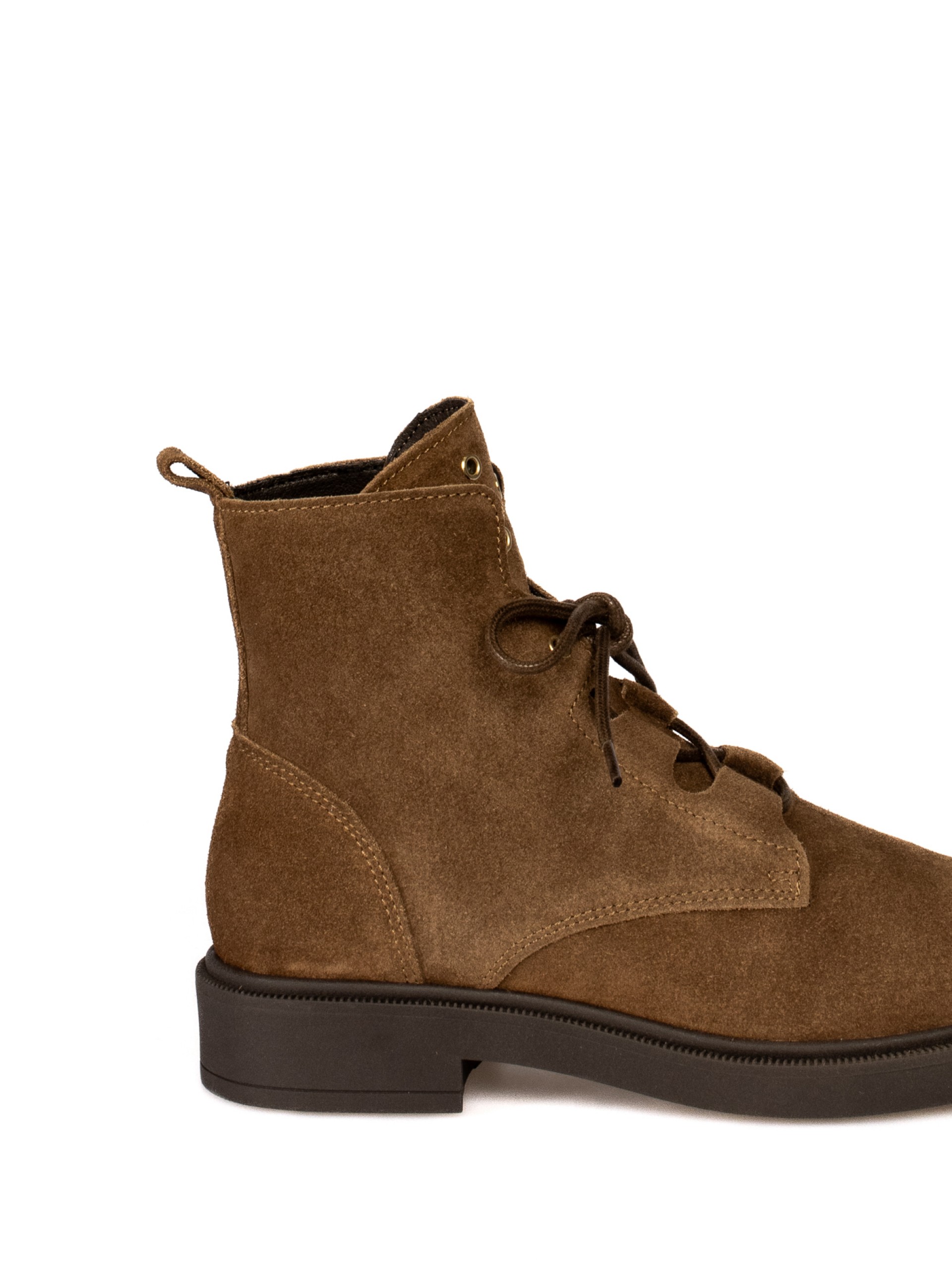 Suede lace-up boots