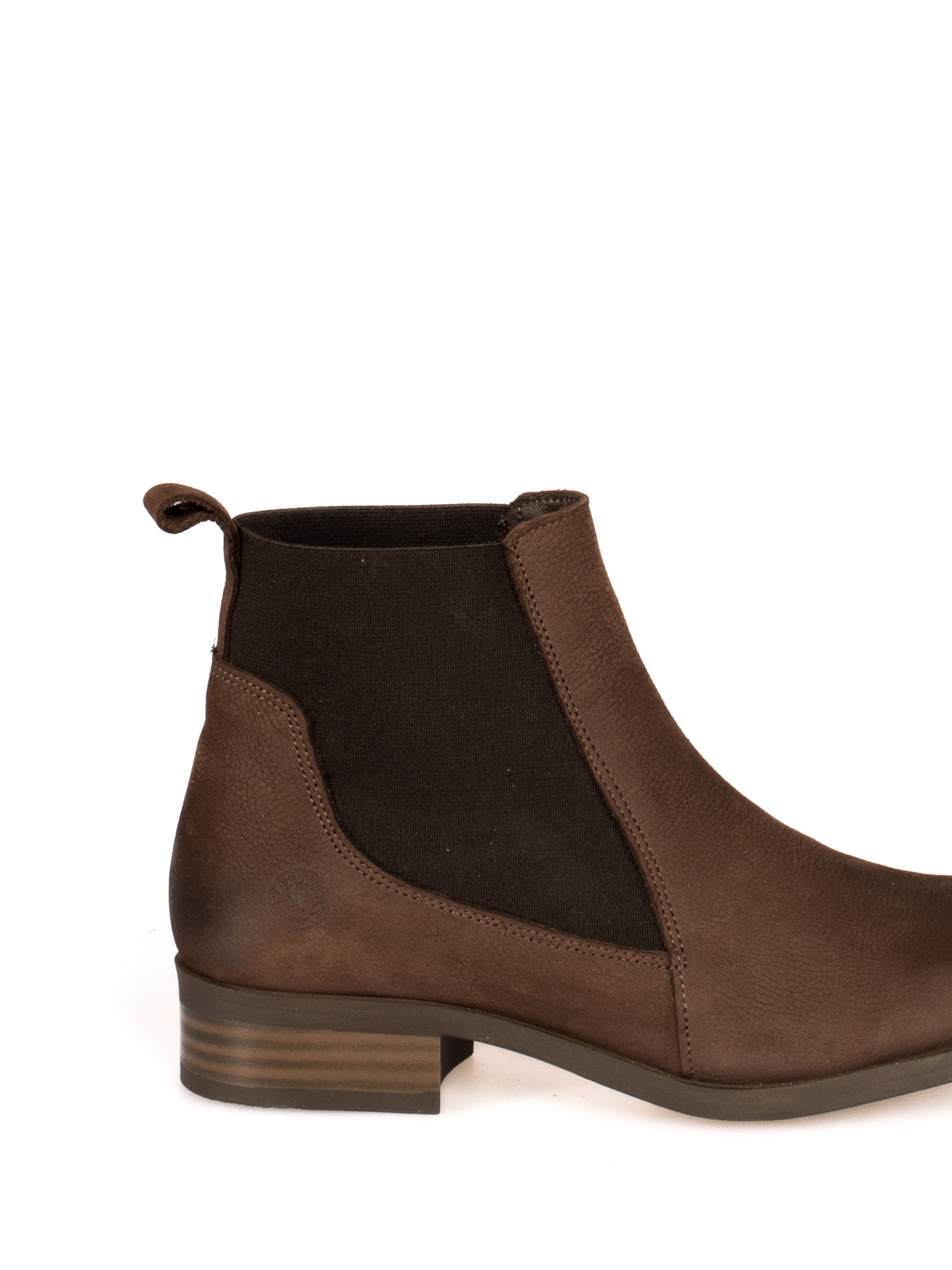 Nubuck Ankle Boot with Elastic