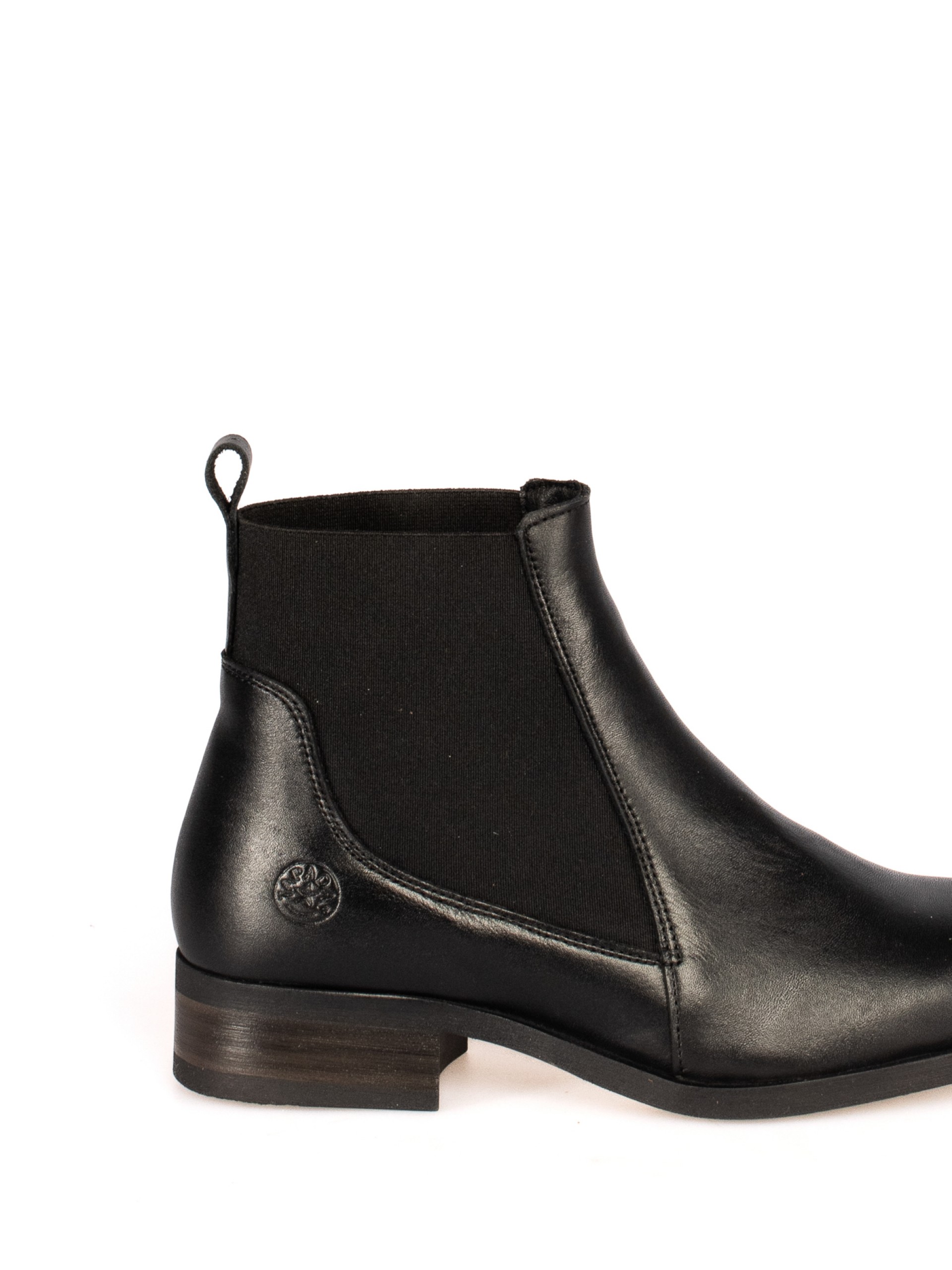 Leather Ankle Boot with Elastic