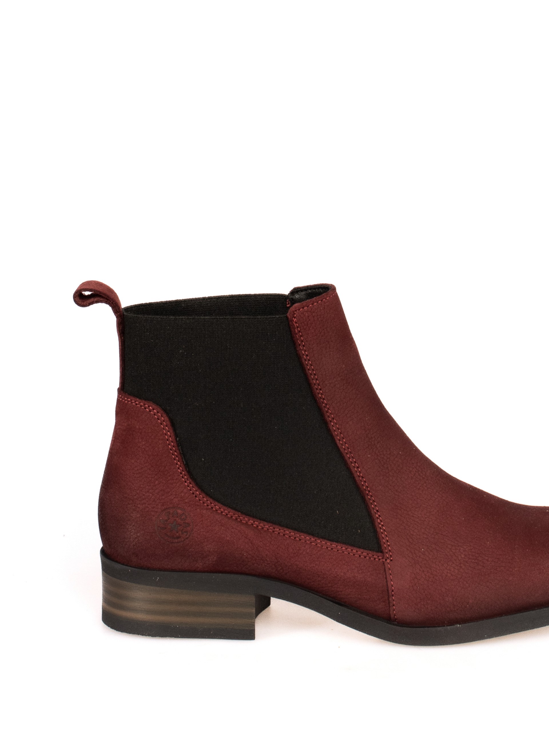 Nubuck Ankle Boot with Elastic