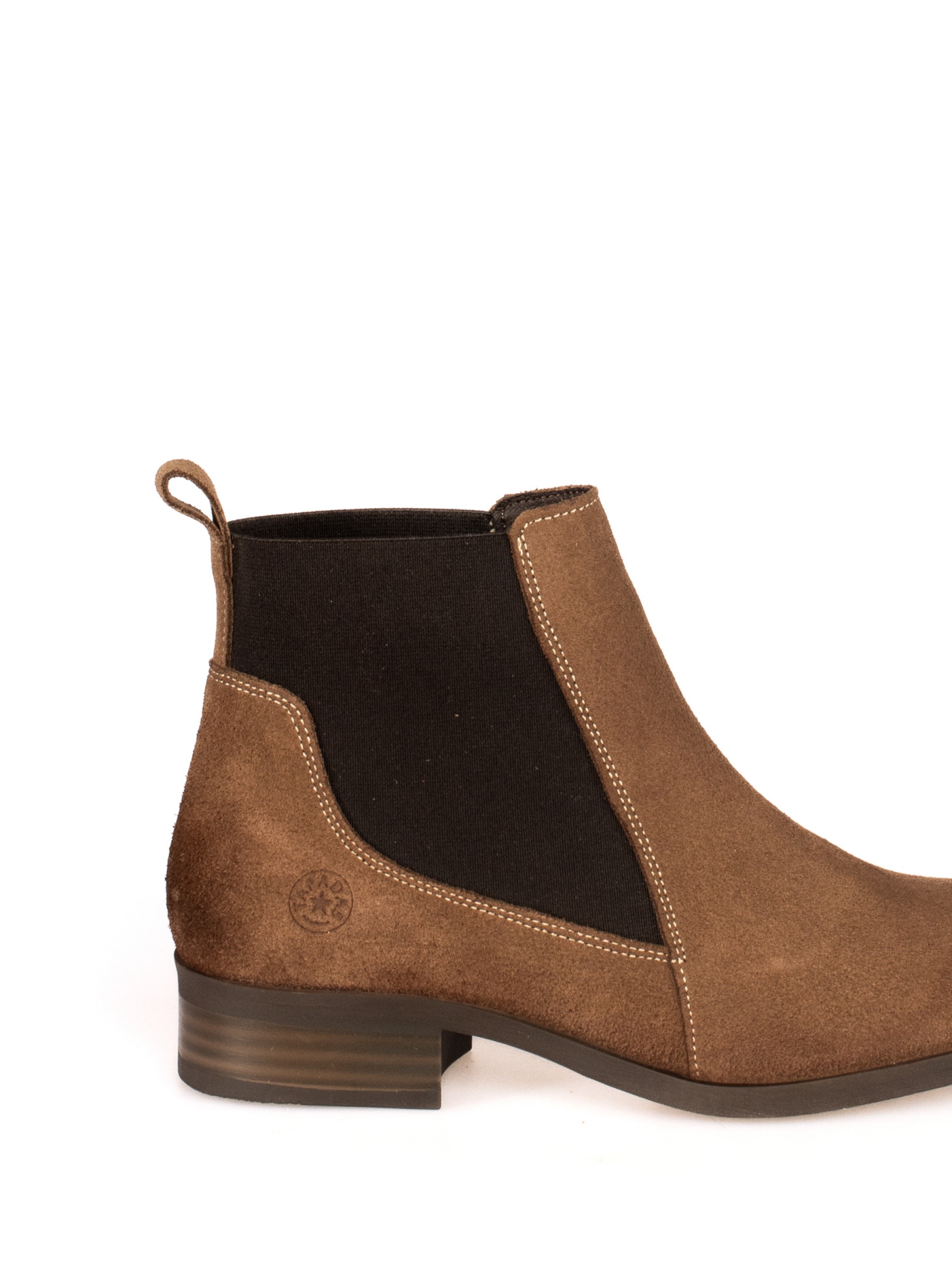 Suede Ankle Boot with Elastic