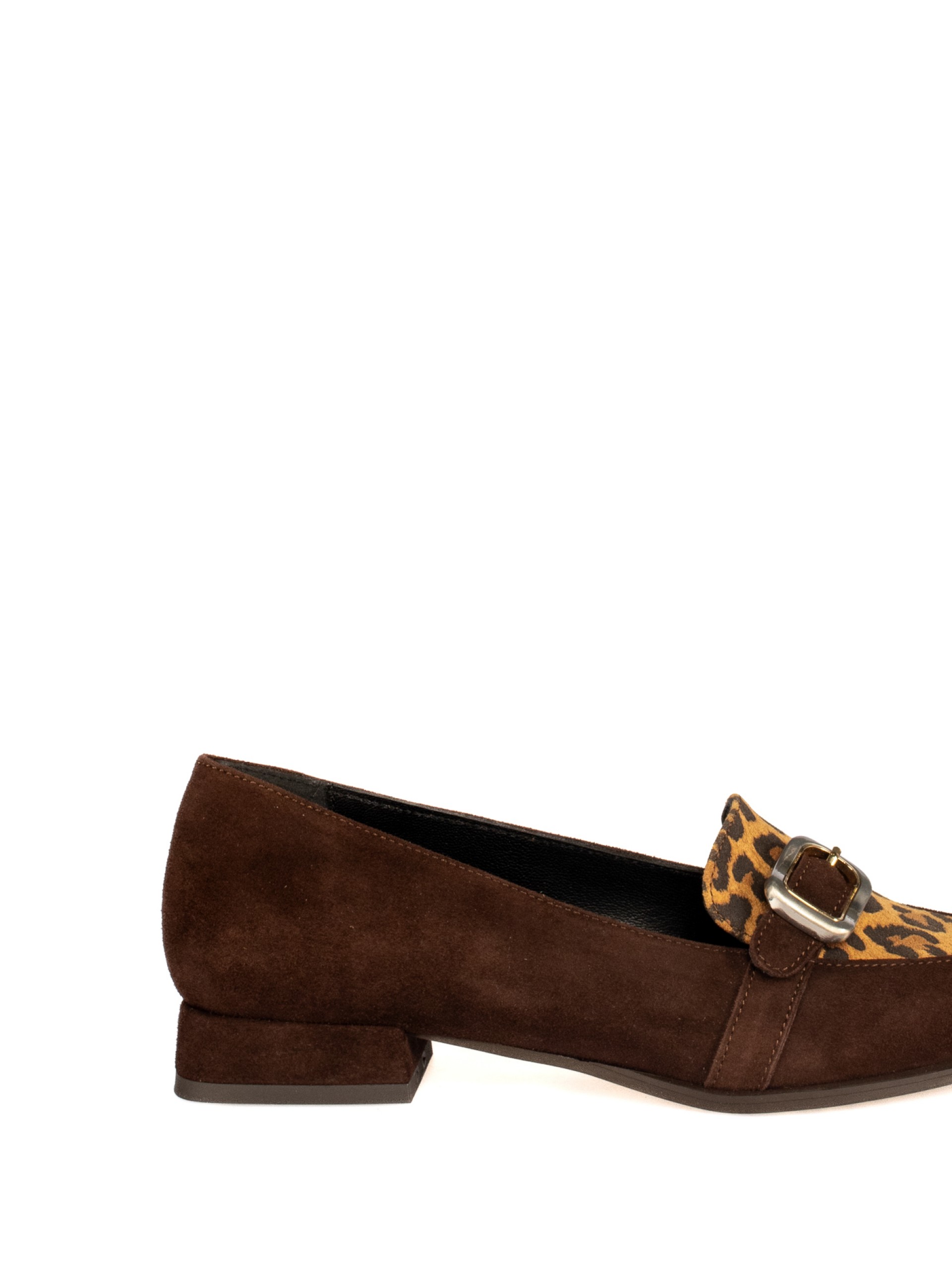 Suede Shoe with Animal Print