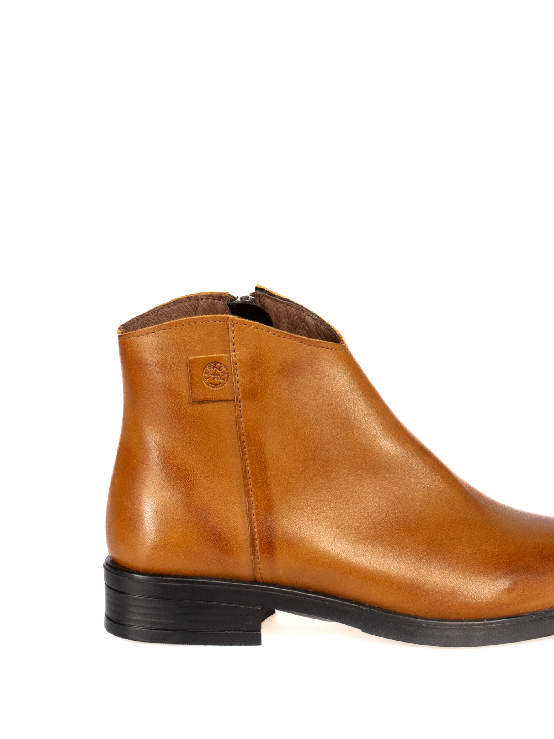 Short Leather Ankle Boots