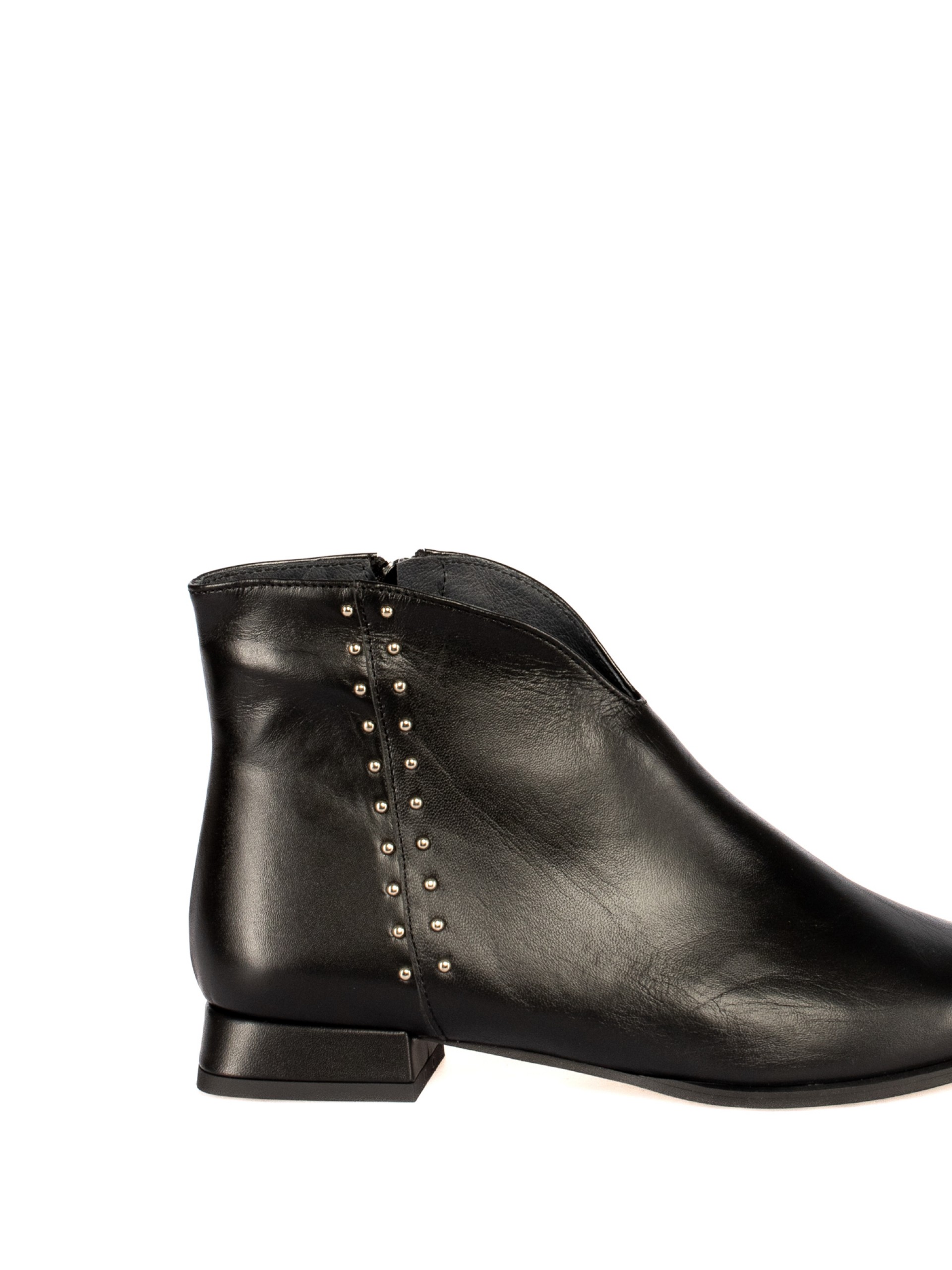 Leather Ankle Boot with Studs