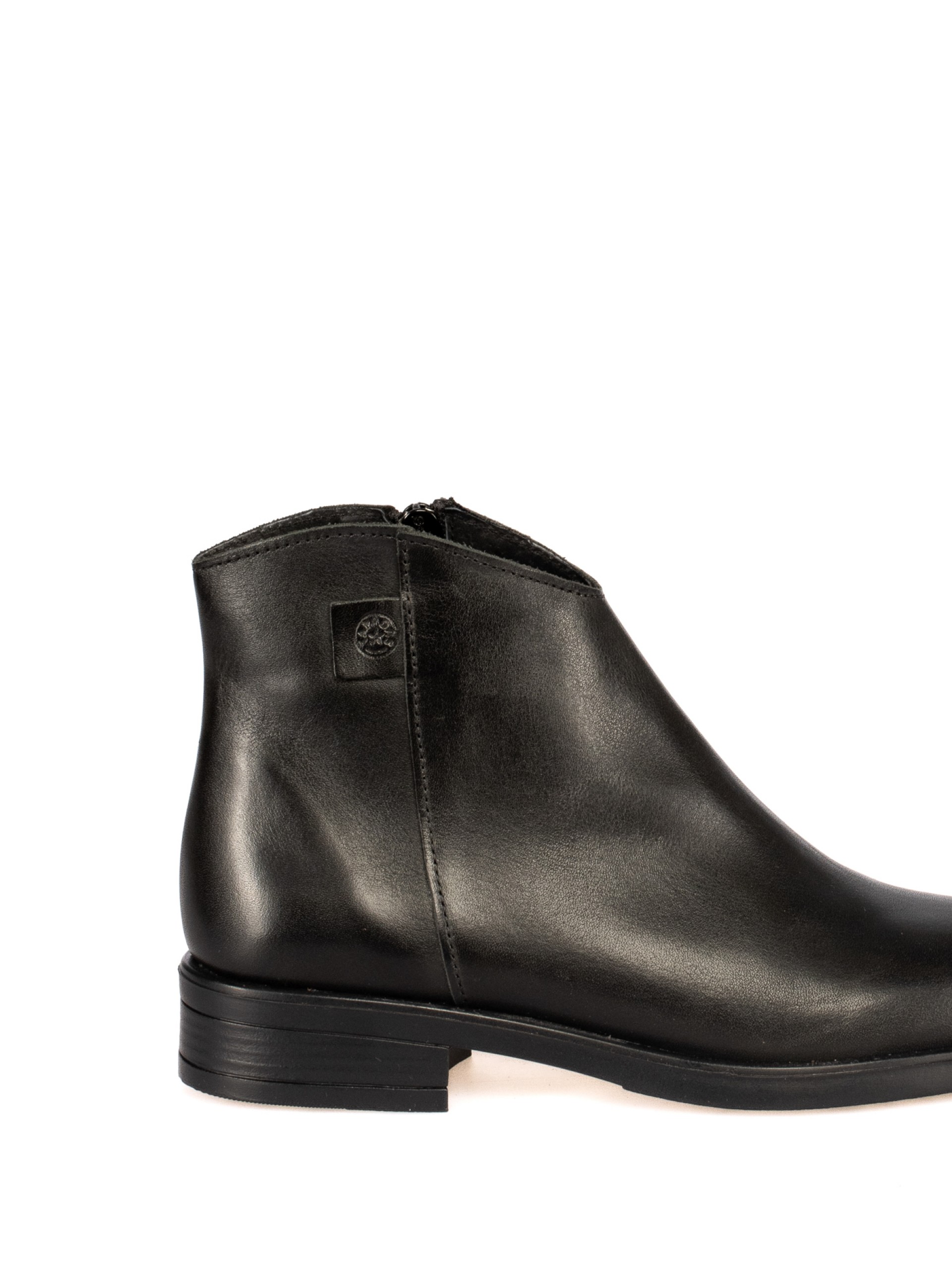 Short Leather Ankle Boots