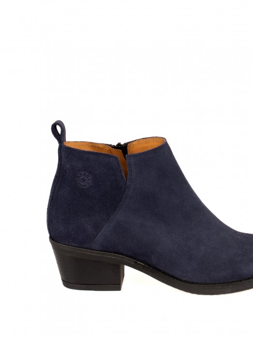 Suede Western Ankle Boots