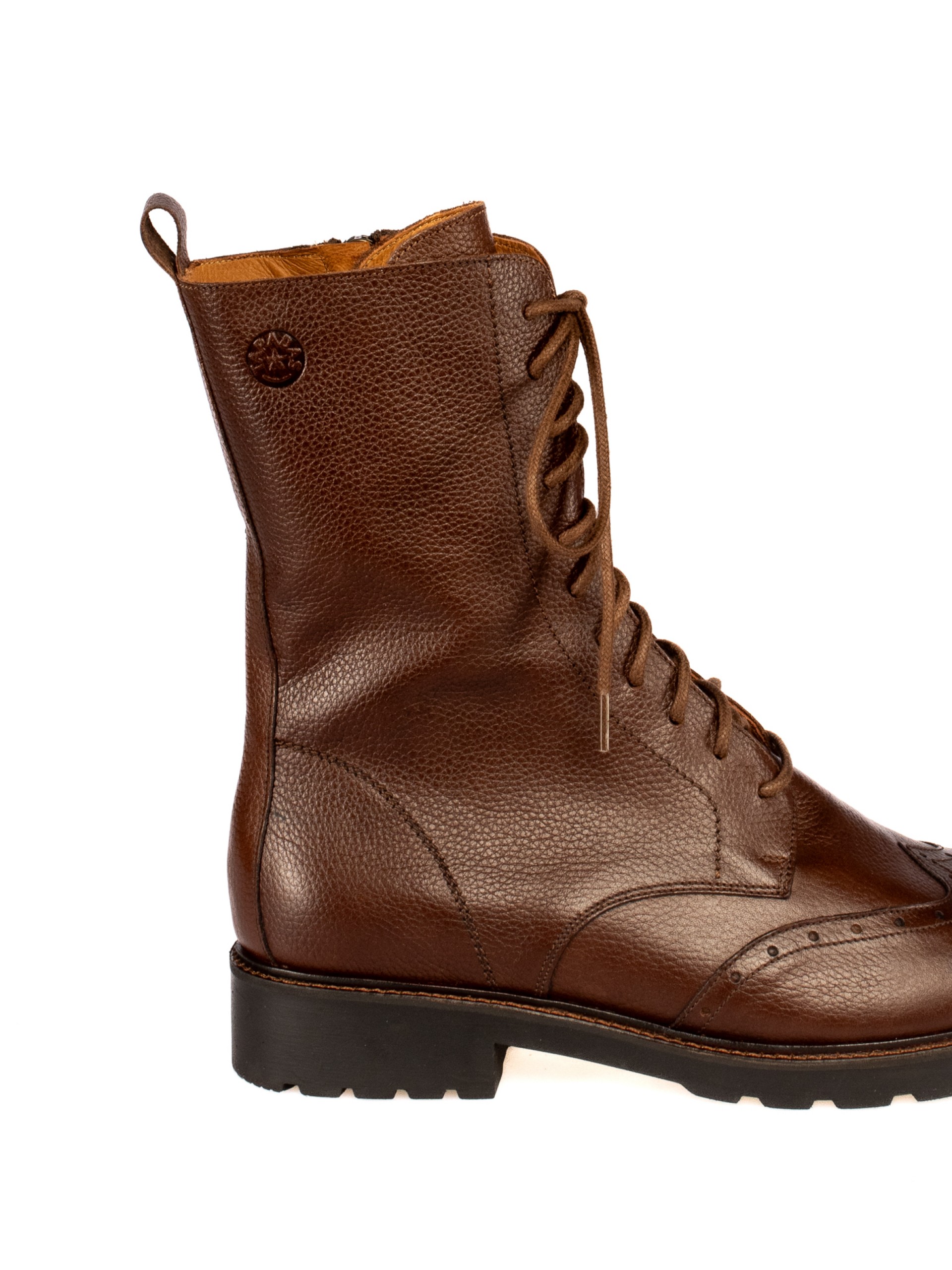 Leather Mid-Calf Boot