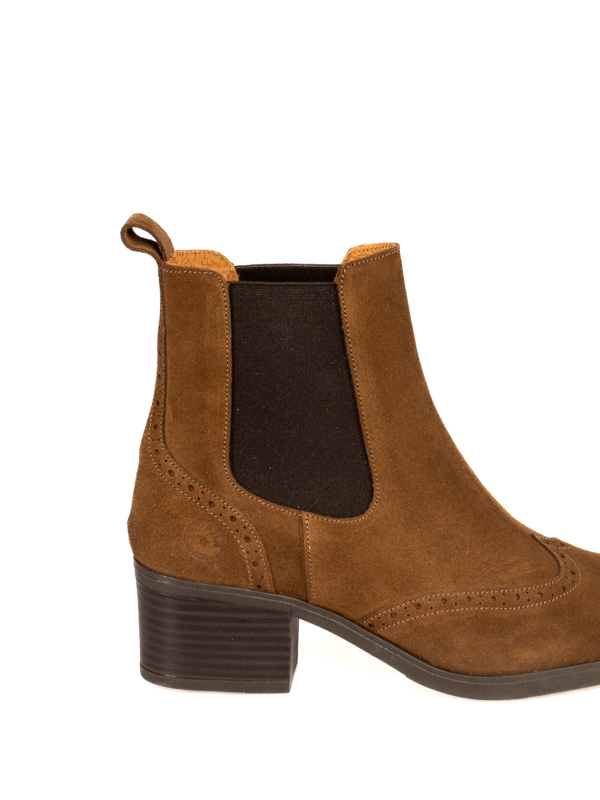 Suede Ankle Boots with Covered Elastic