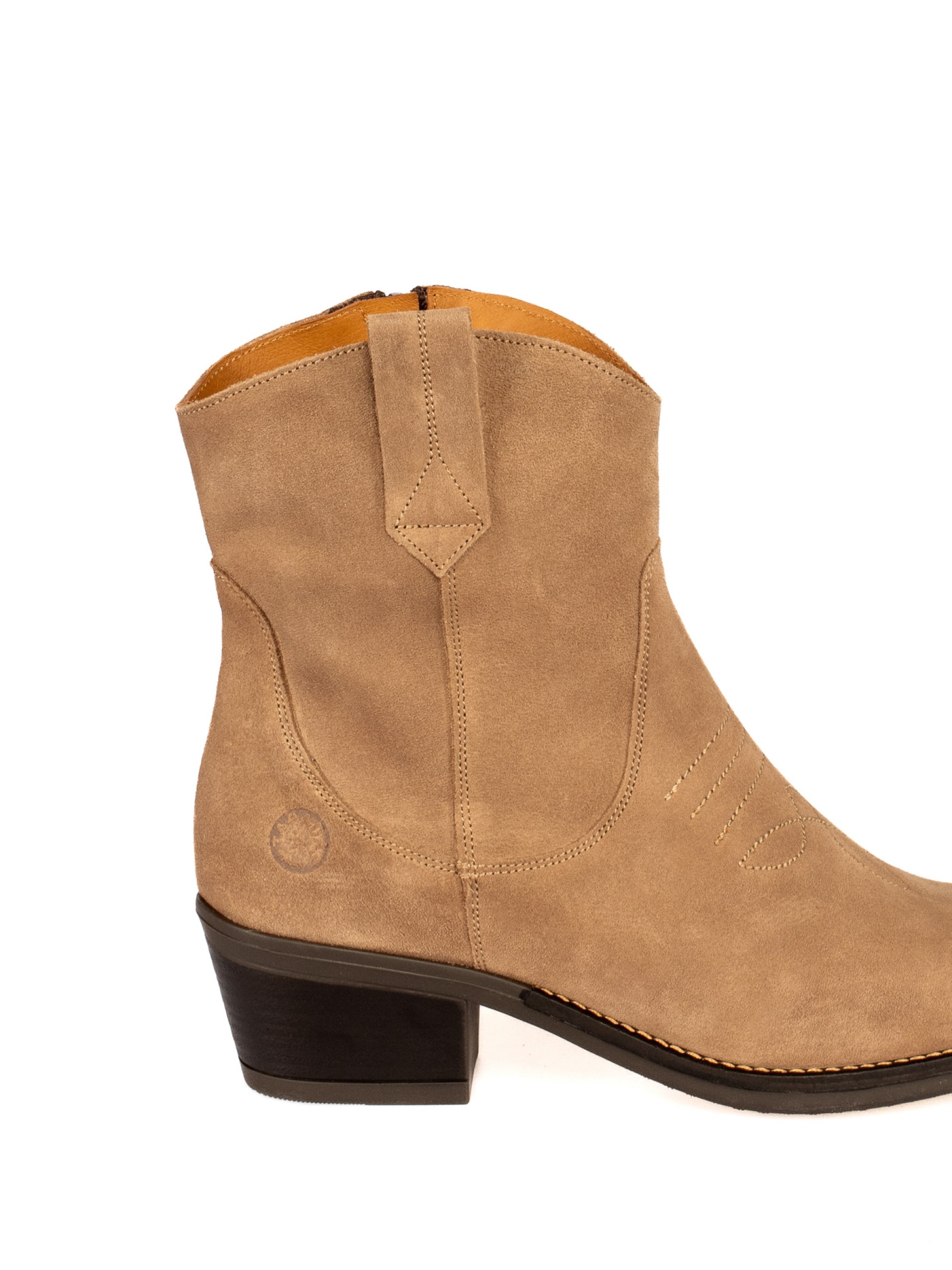 Botim Texano em Camurça