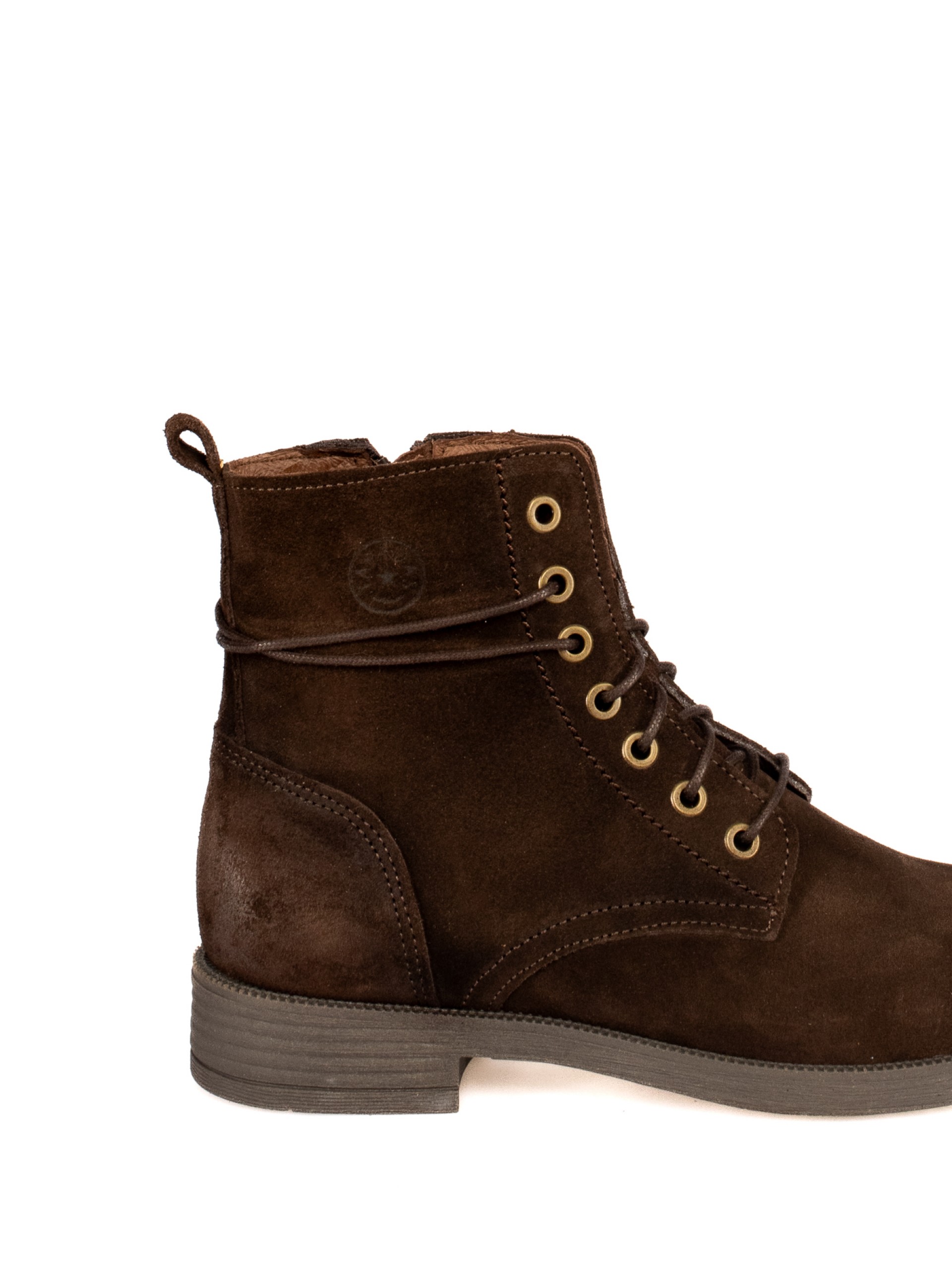 Suede military boot