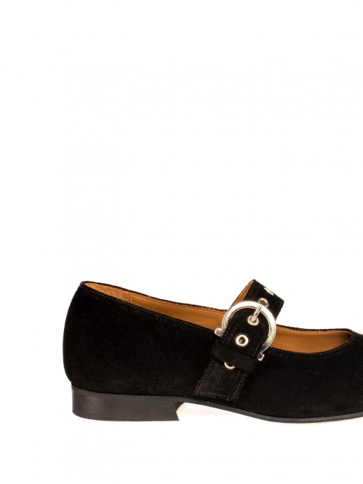 Suede Mary Jane Shoes