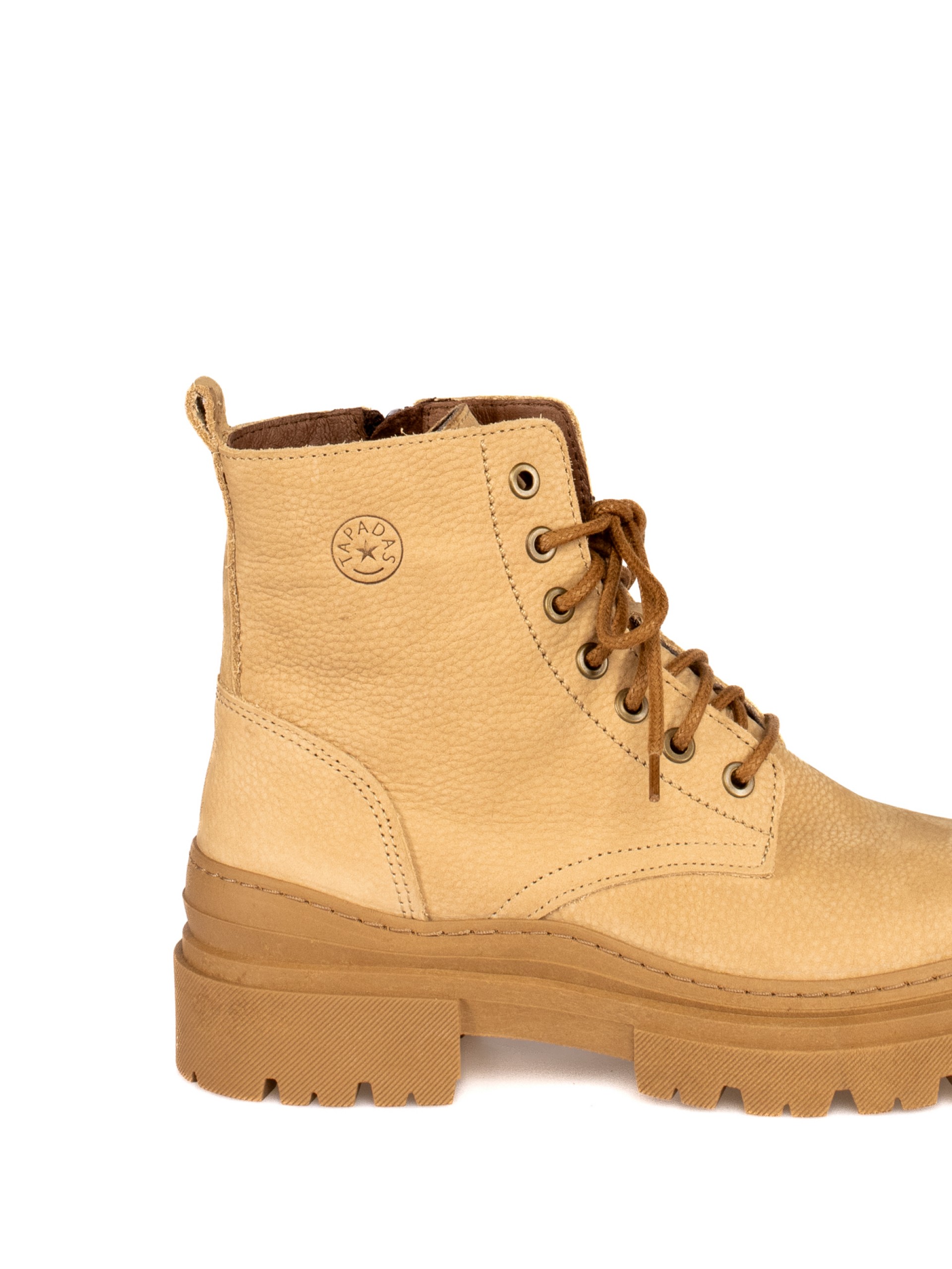 Military ankle boots with high soles