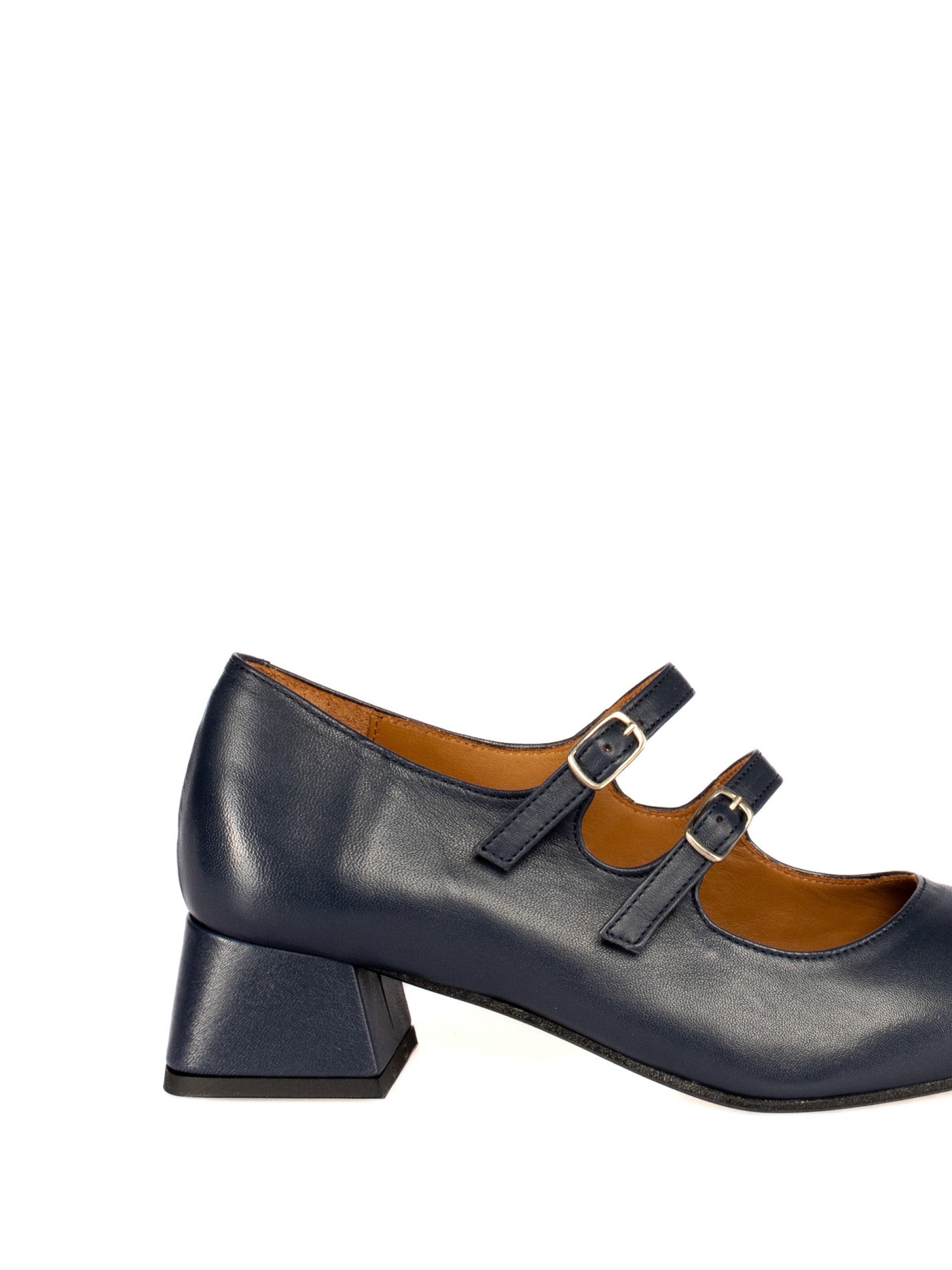 Sapato Salto Médio Pele