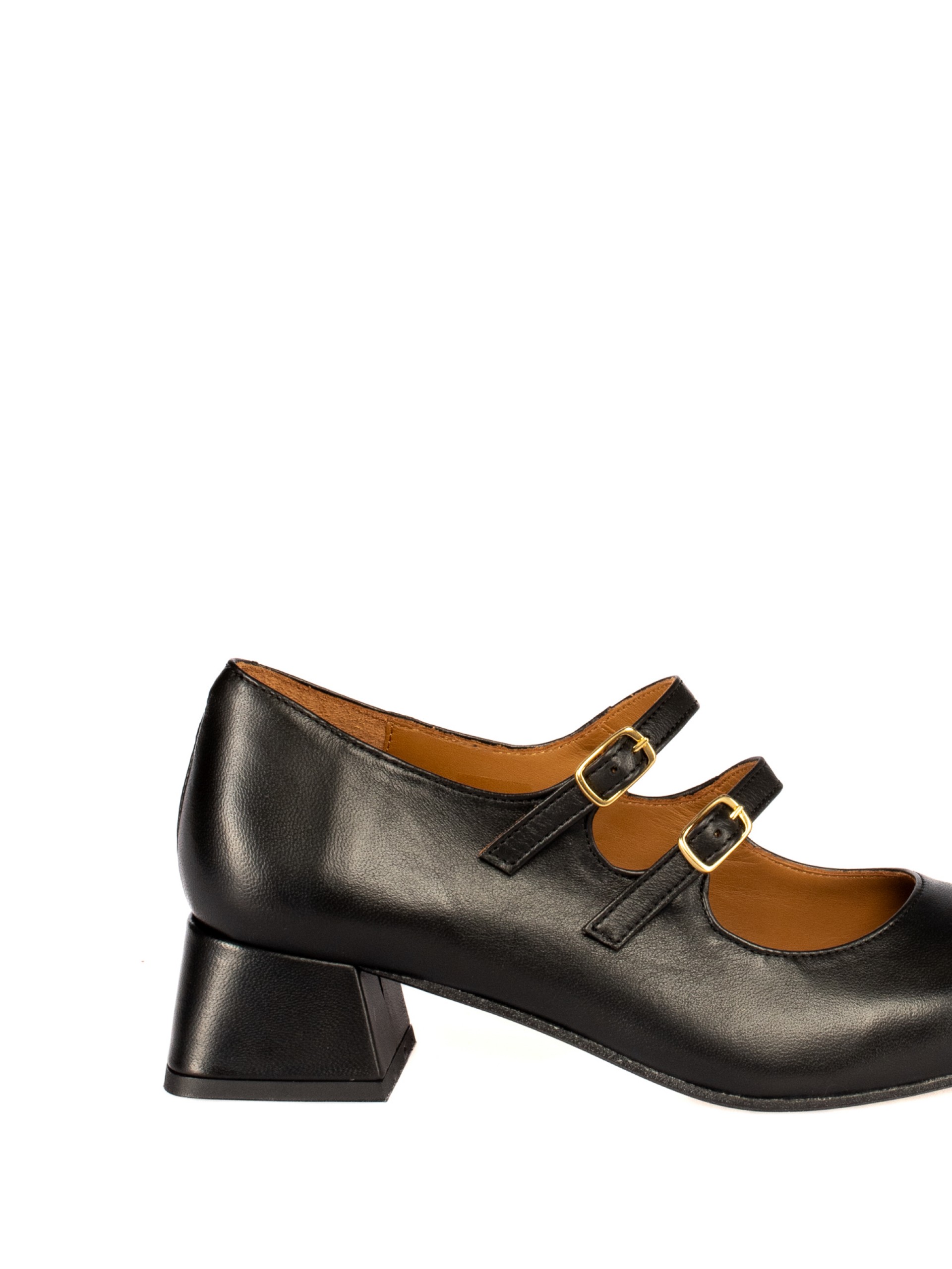 Sapato Salto Médio Pele