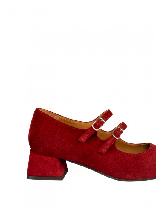Suede Mid-Heel Shoe