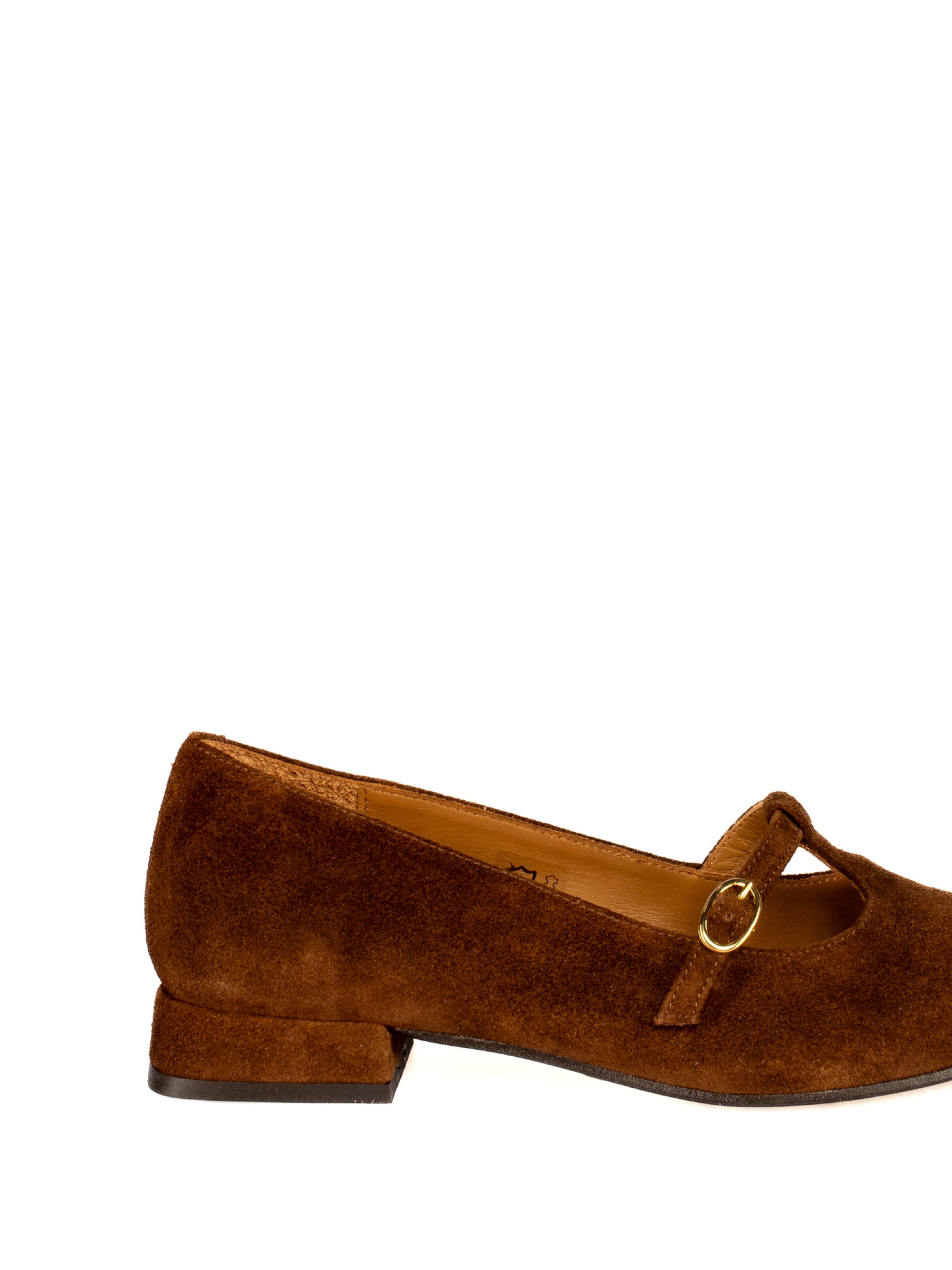 Low heel suede shoe