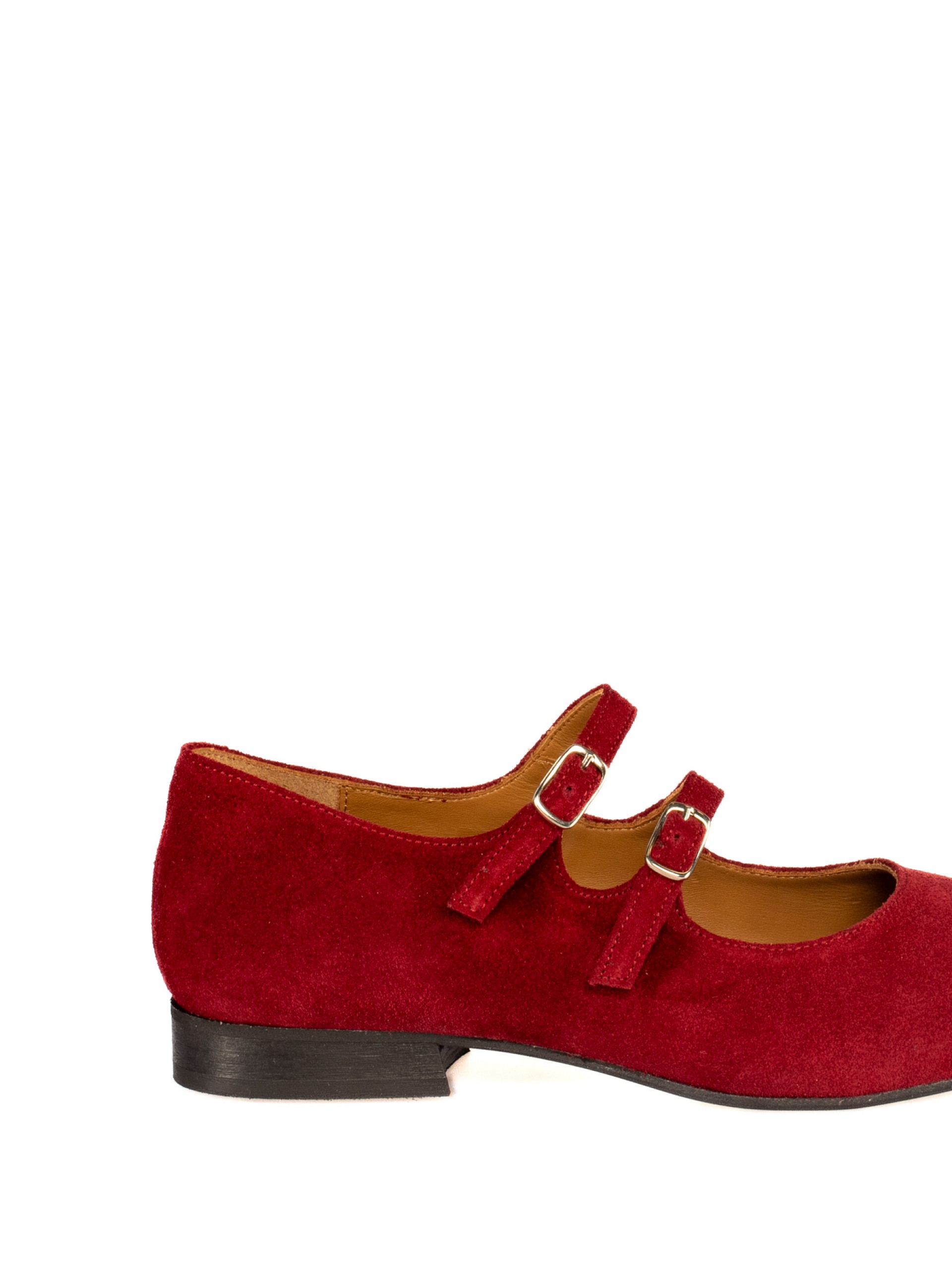 Sapato Mary Jane  em Camurça