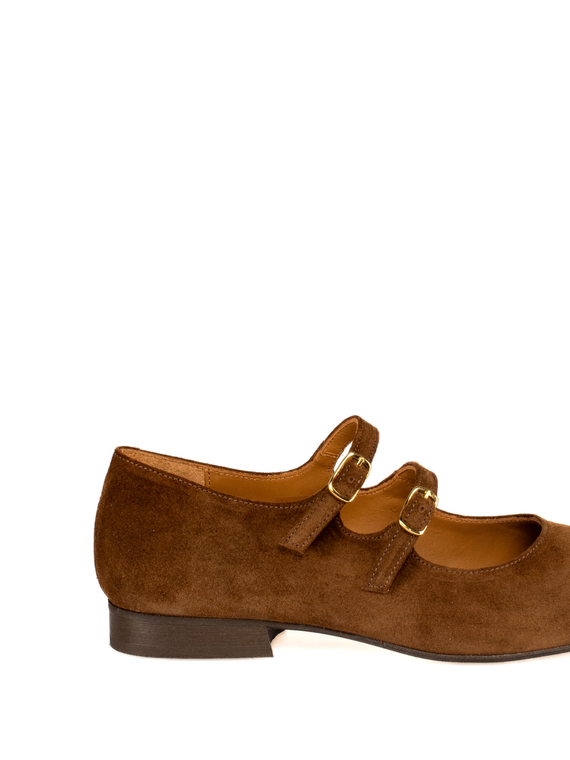 Sapato Mary Jane  em Camurça