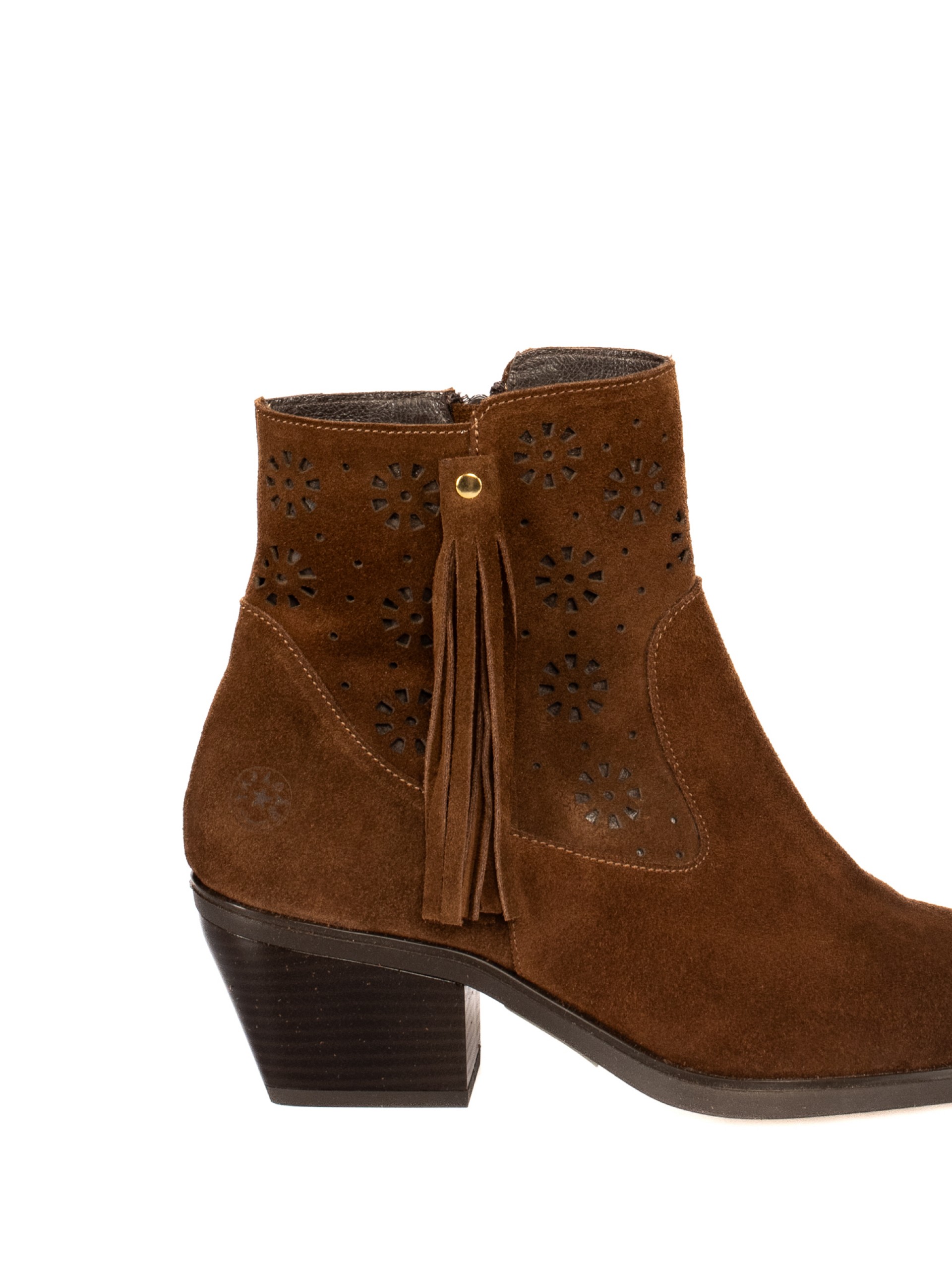 Botim Texano em Camurça com Franjas