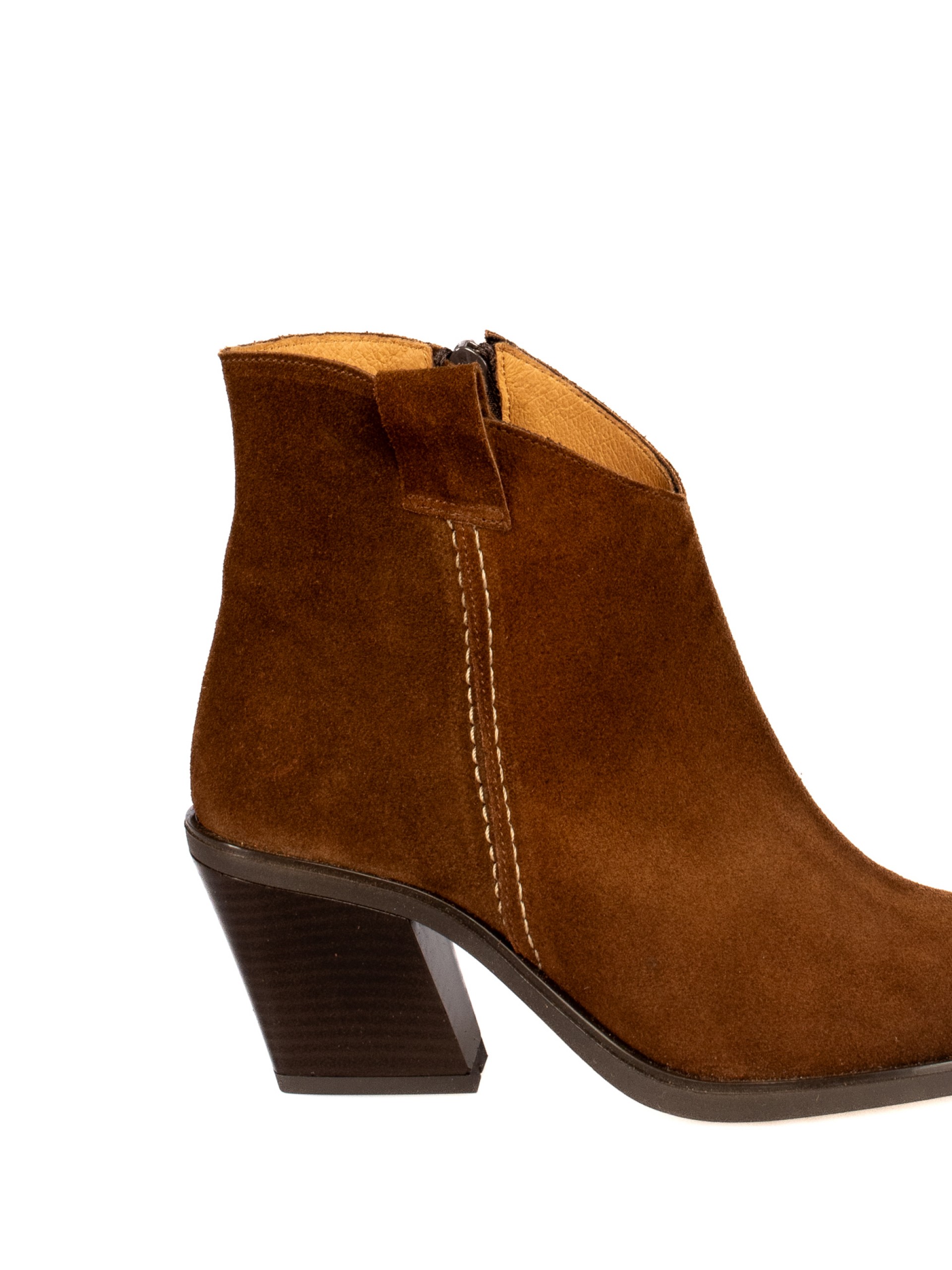 Suede Texan Ankle Boots