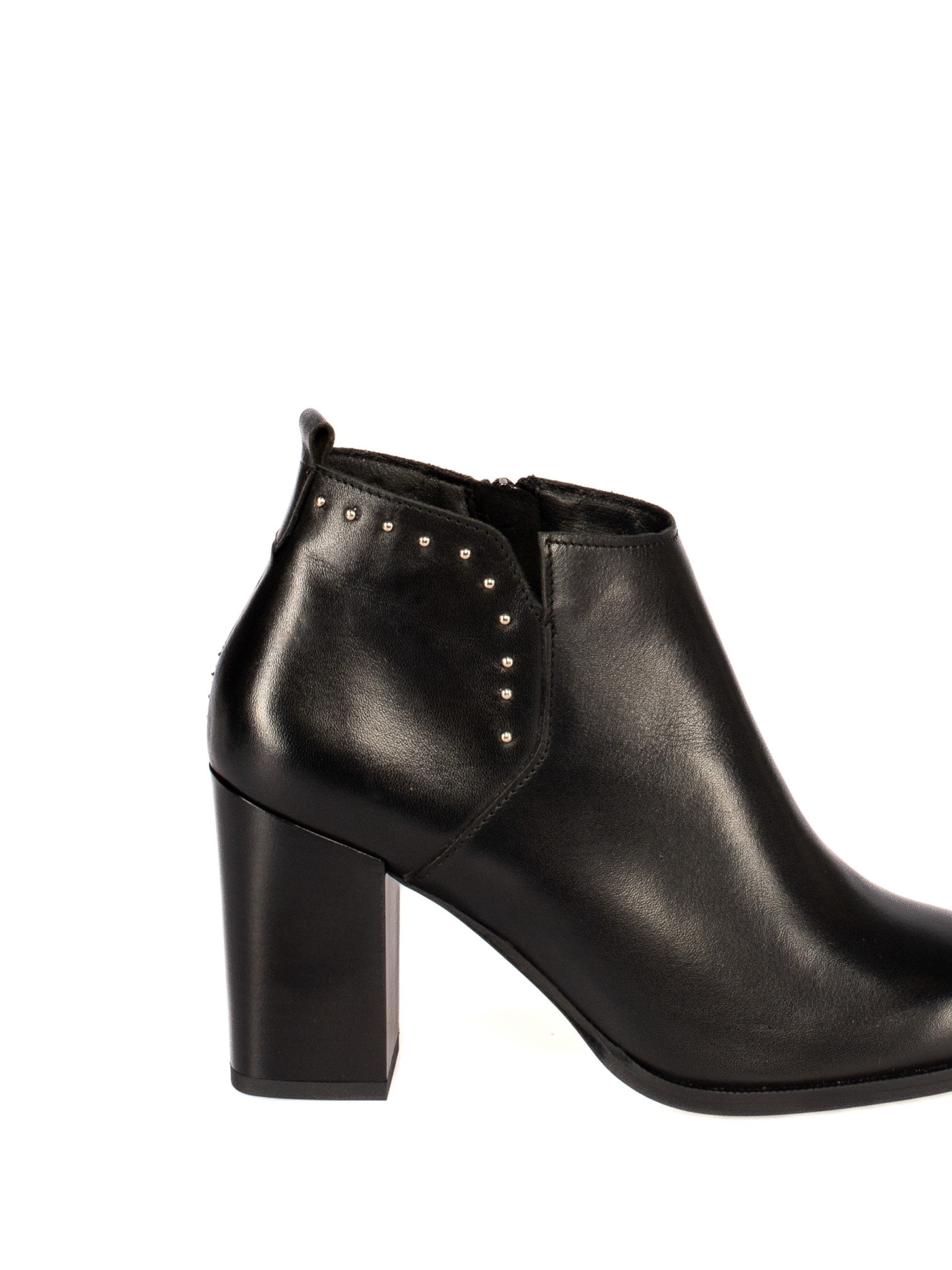 Leather Ankle Boots with Studs
