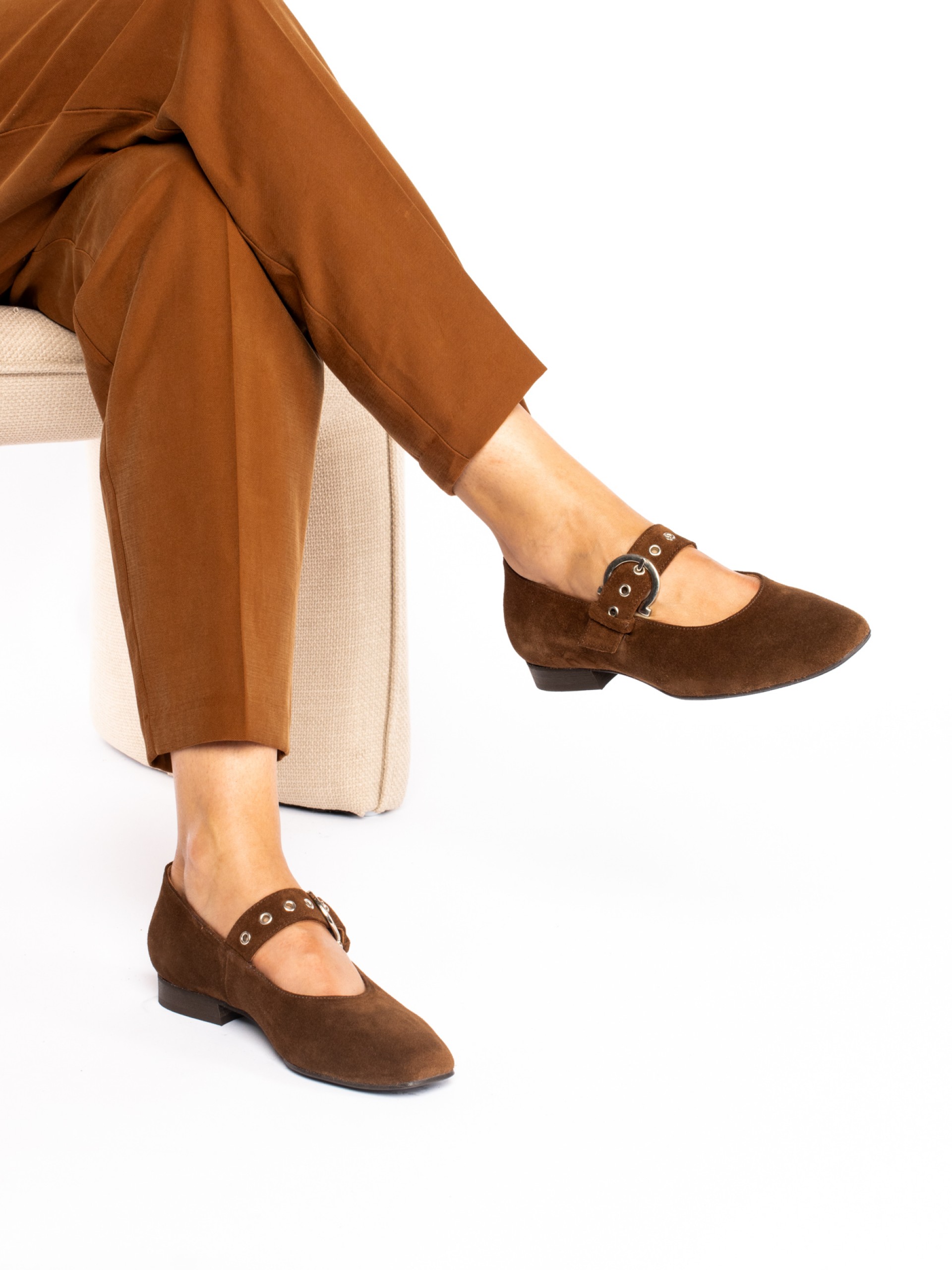 Suede Mary Jane Shoes