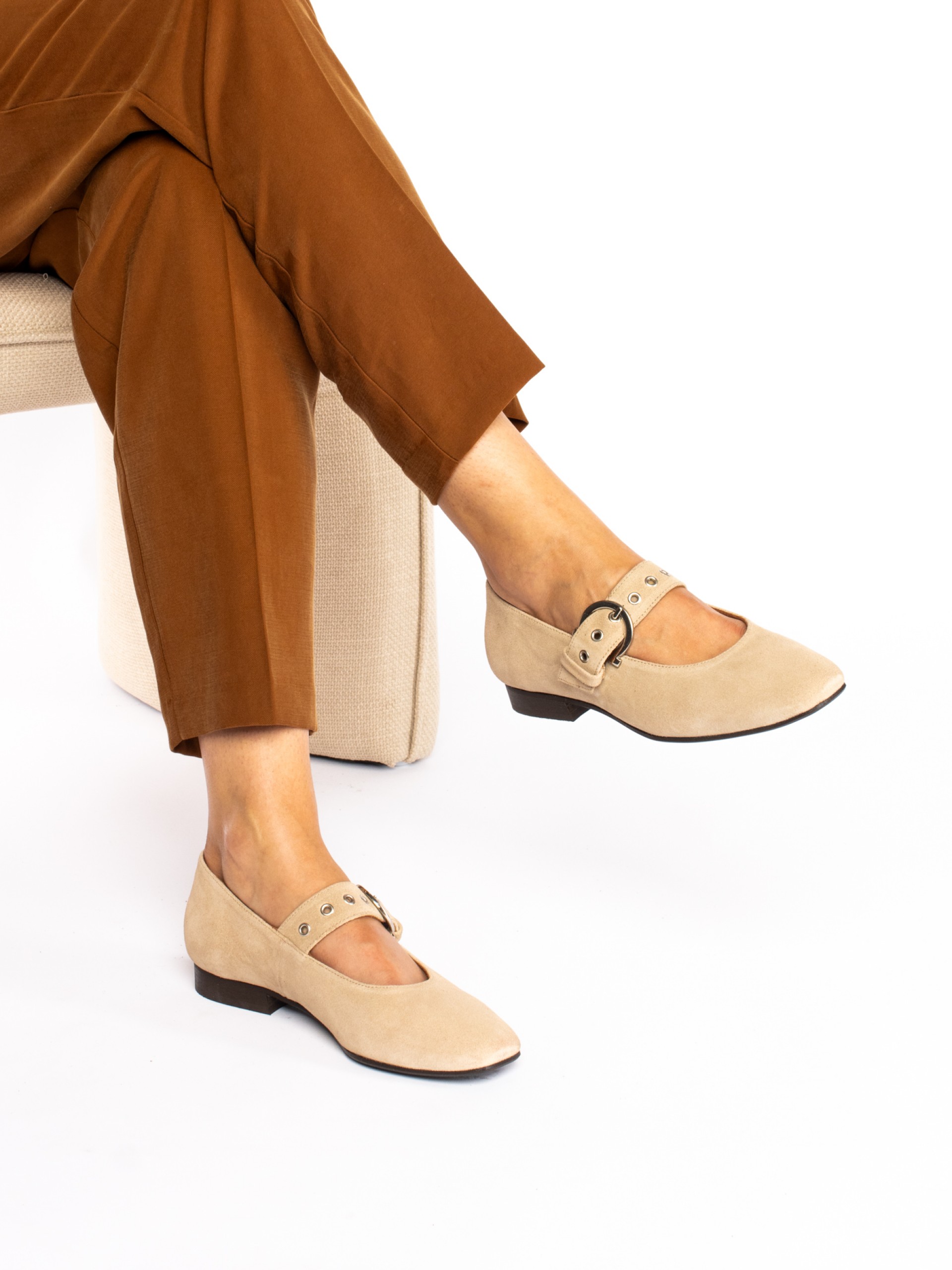 Suede Mary Jane Shoes