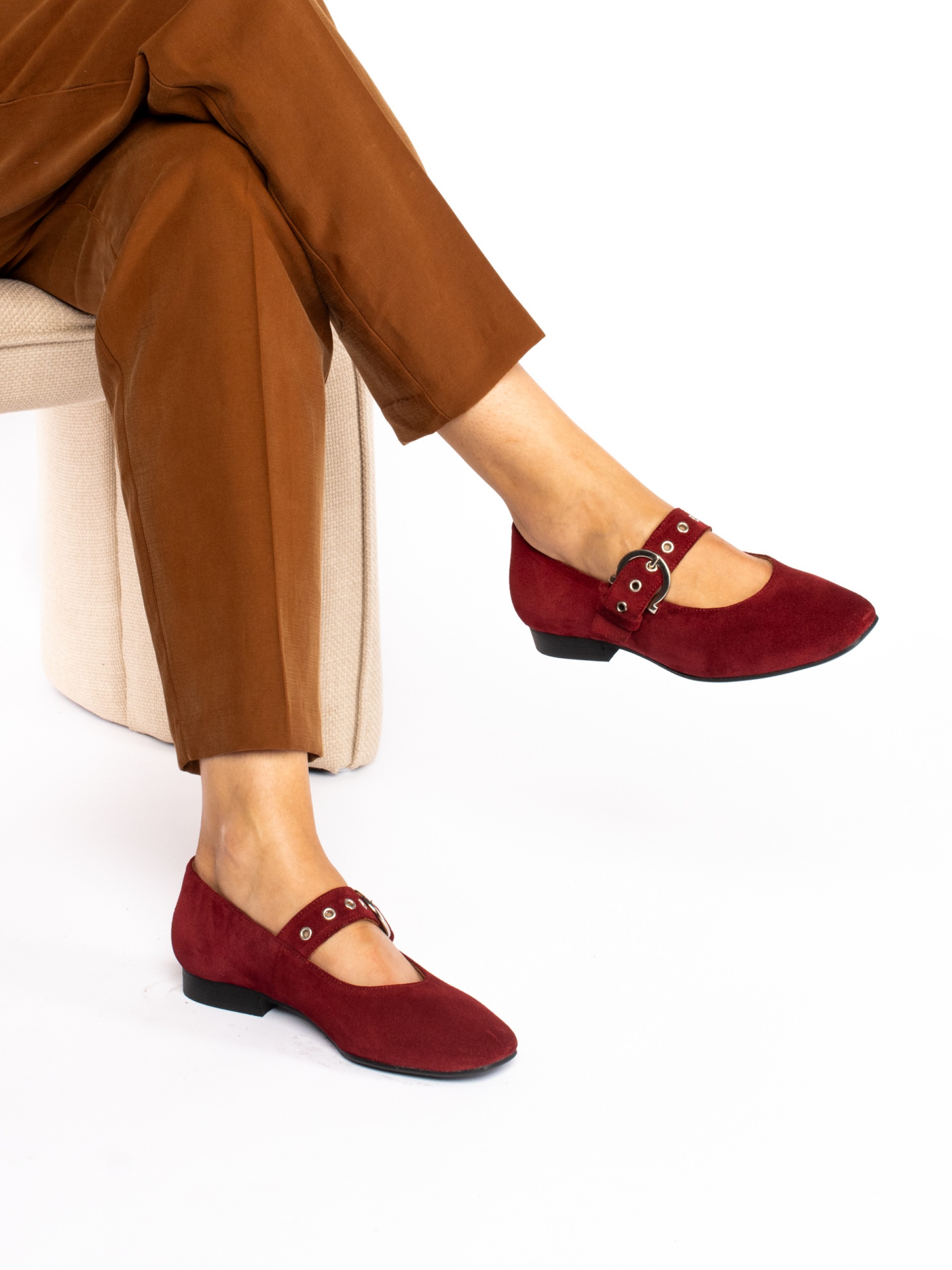 Suede Mary Jane Shoes