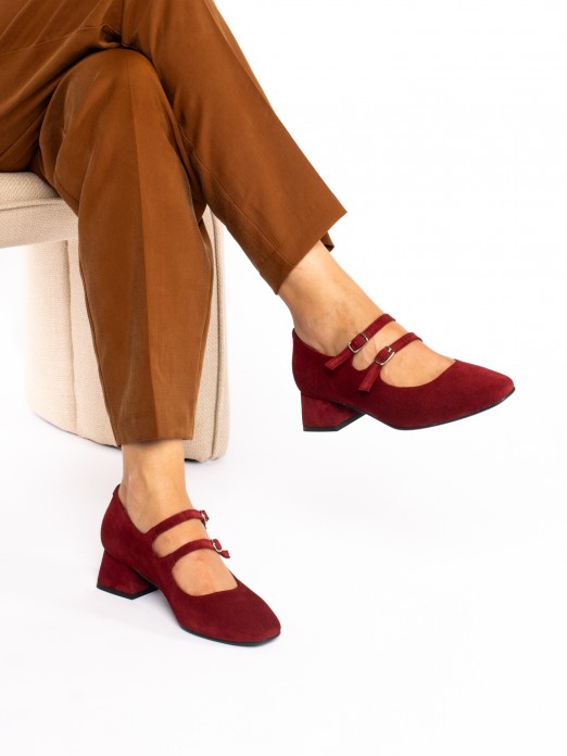 Suede Mid-Heel Shoe
