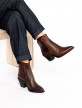 Texan ankle boots in leather with crocodile Texan ankle boots in leather with crocodile