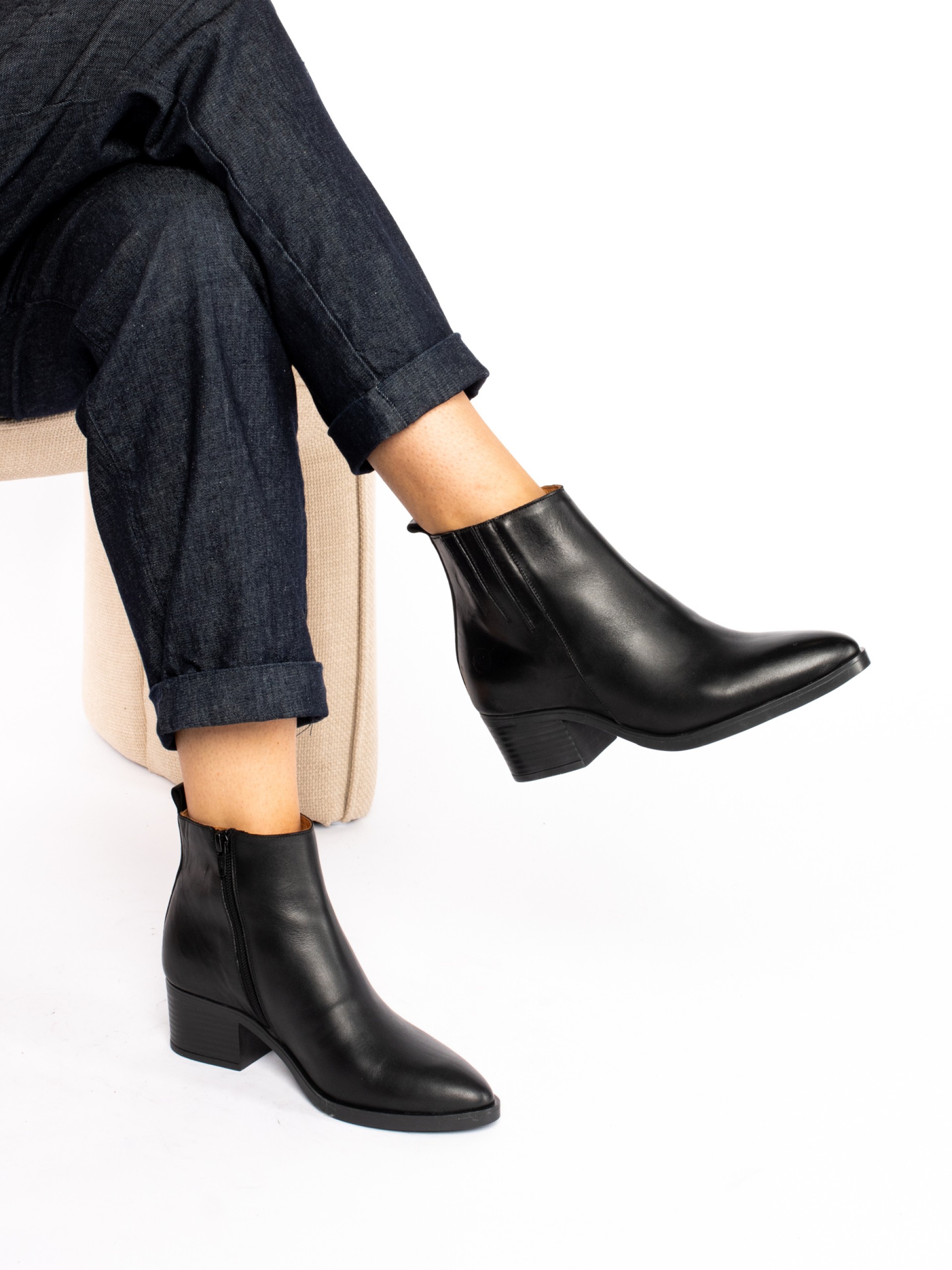 Leather Boot with Heel