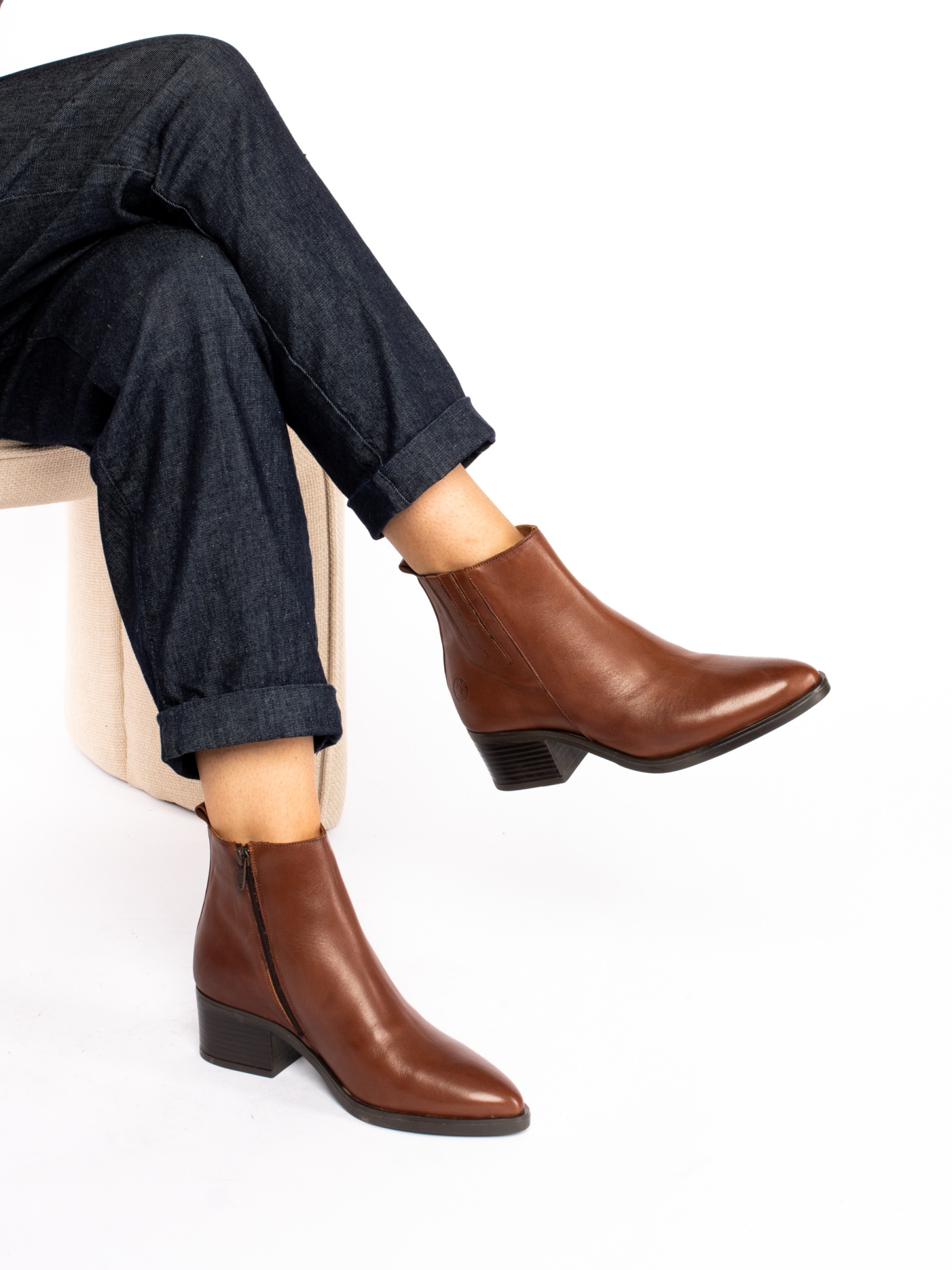 Leather Boot with Heel