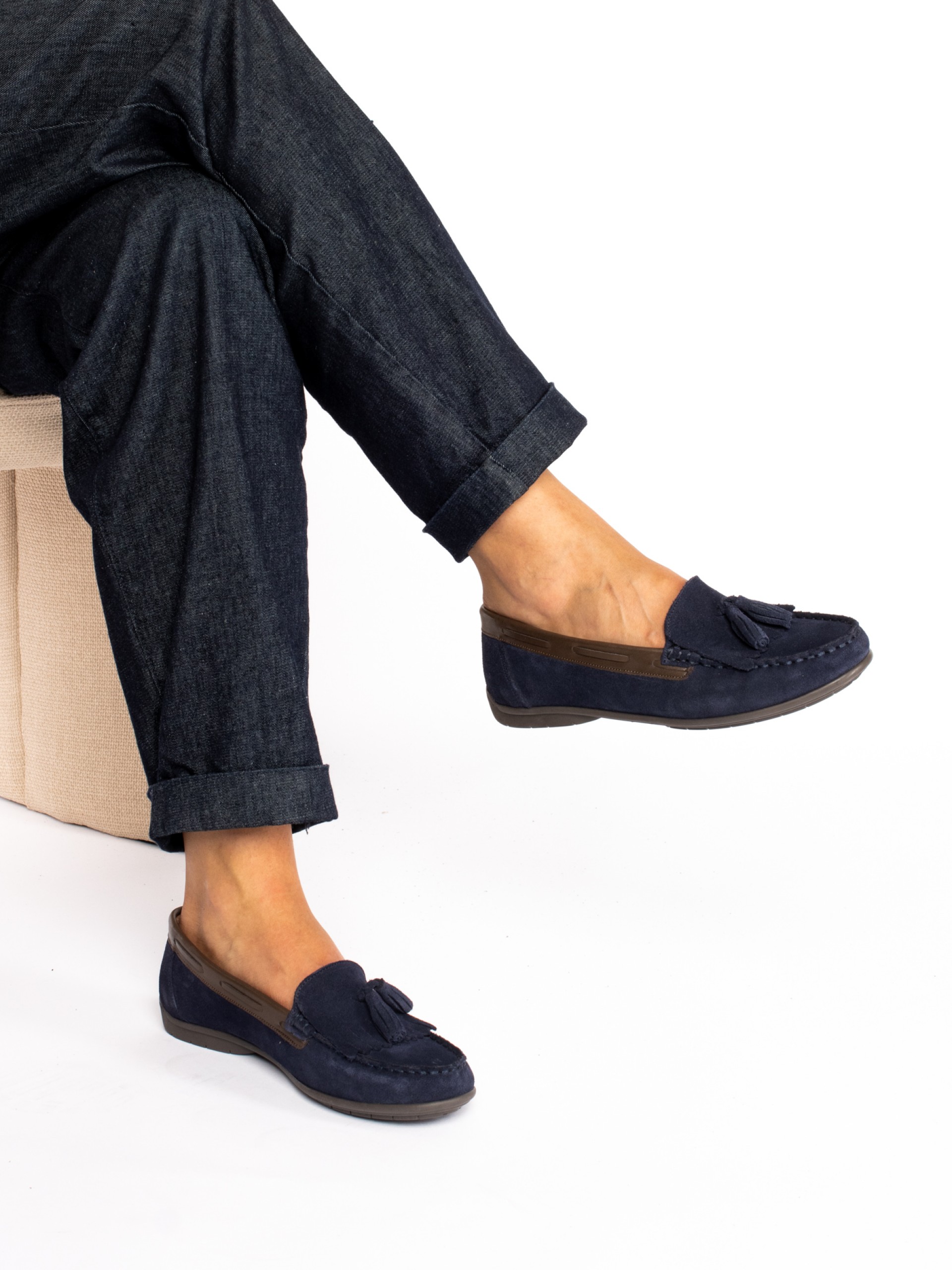 Suede Nautical Moccasins