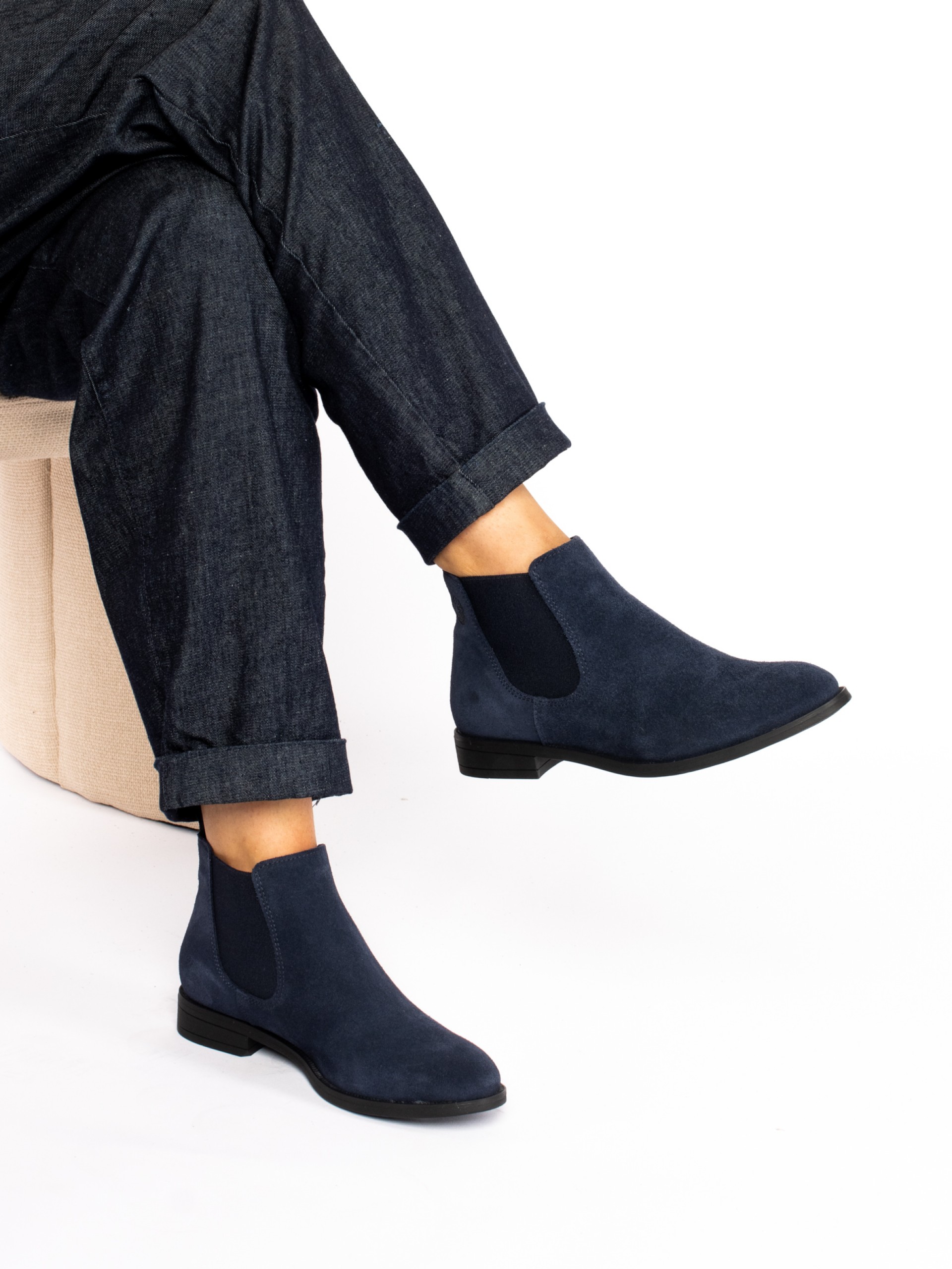 Suede Elastic Ankle Boots