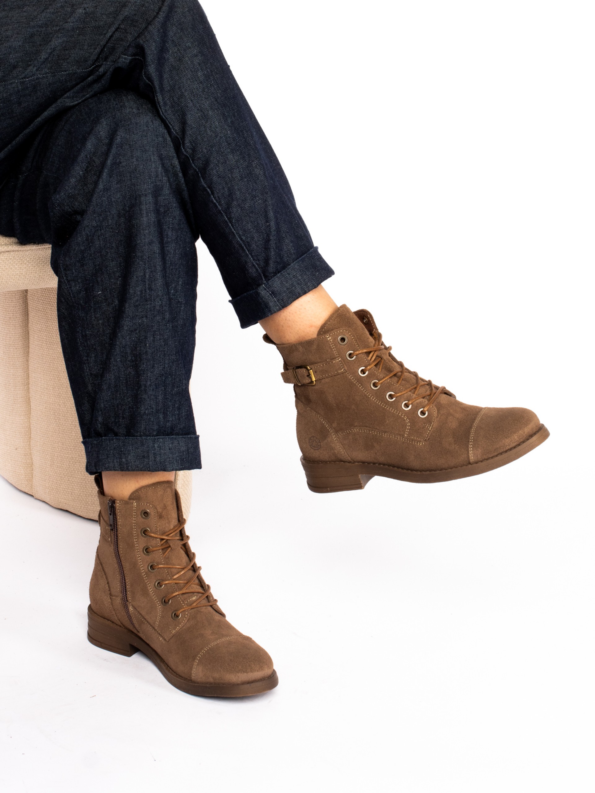 Suede Military Boots