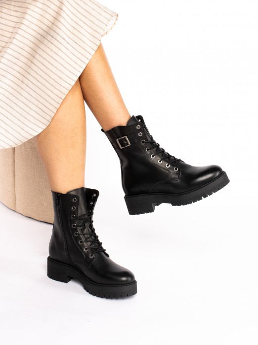 Leather Military Boot