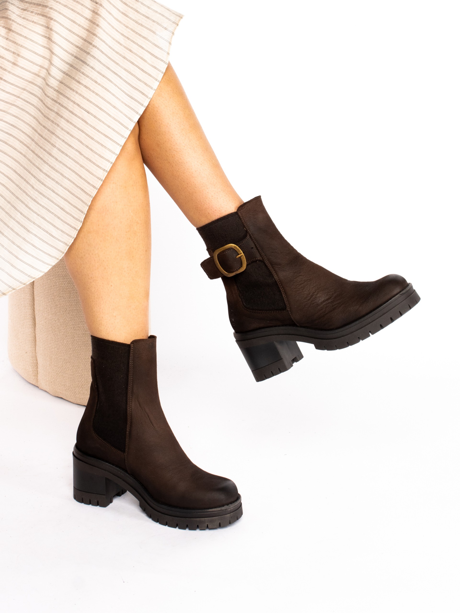 Nubuck Leather High Heel Boot