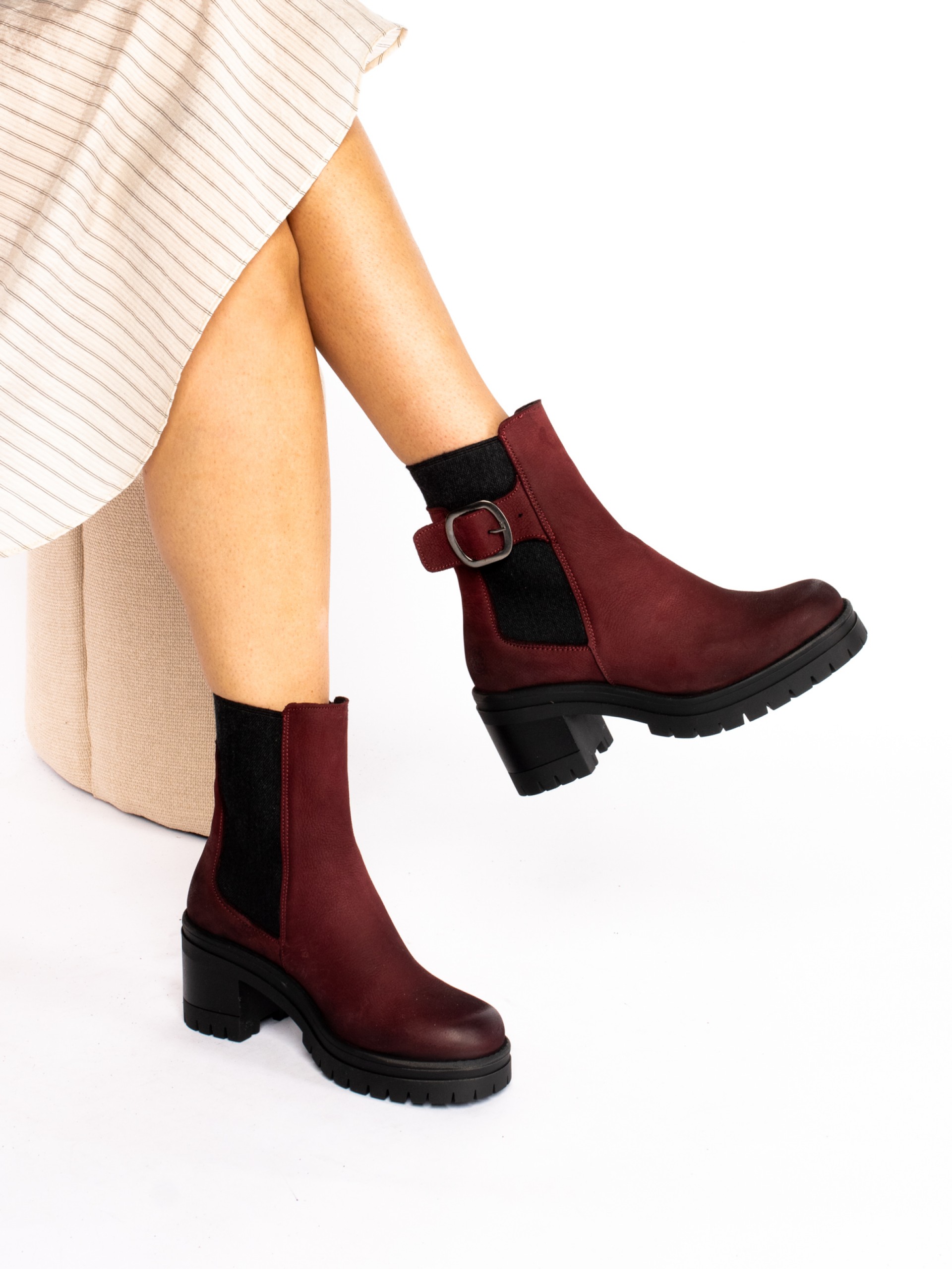 Nubuck Leather High Heel Boot