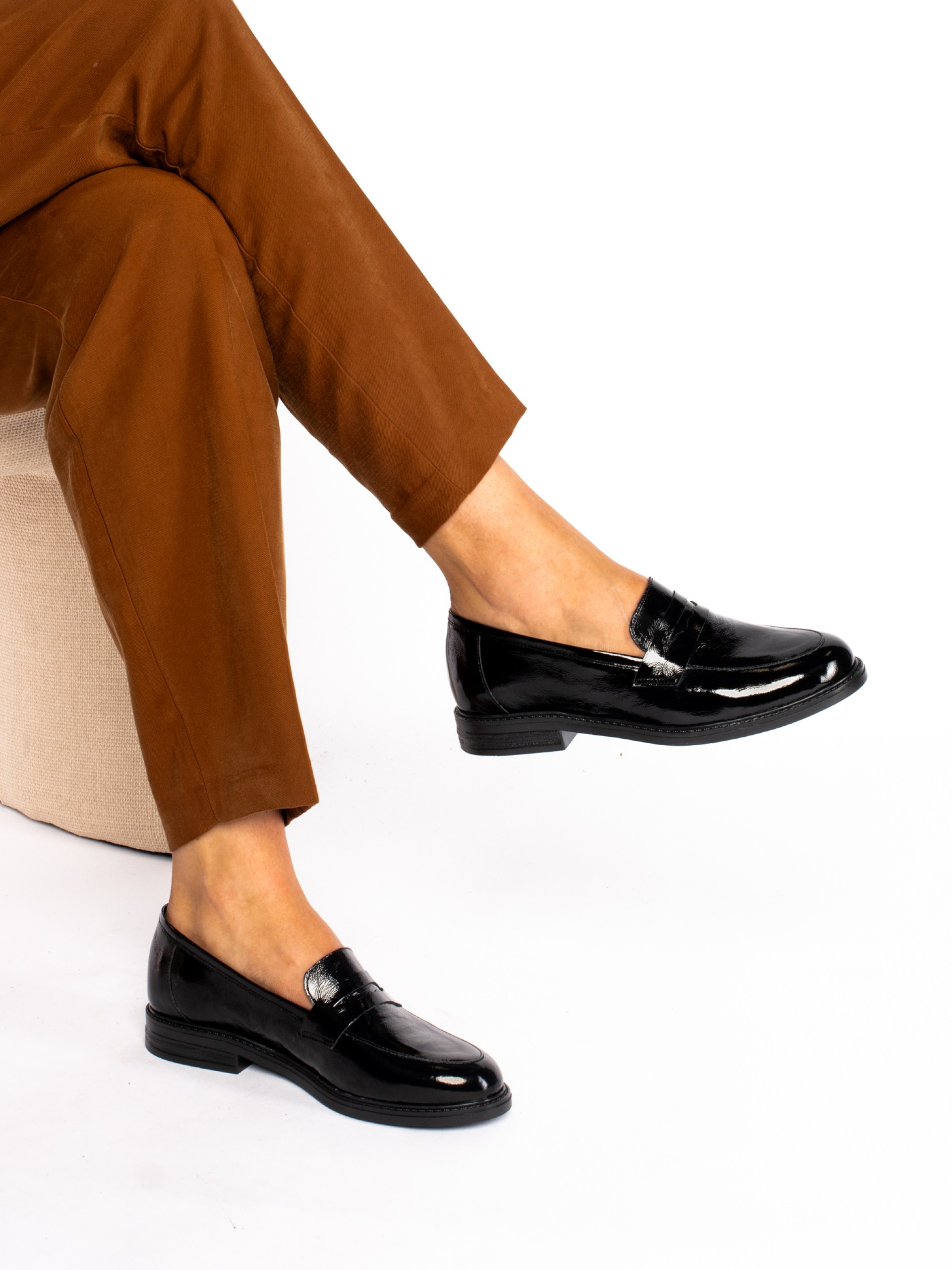 Mocassim clássico em verniz