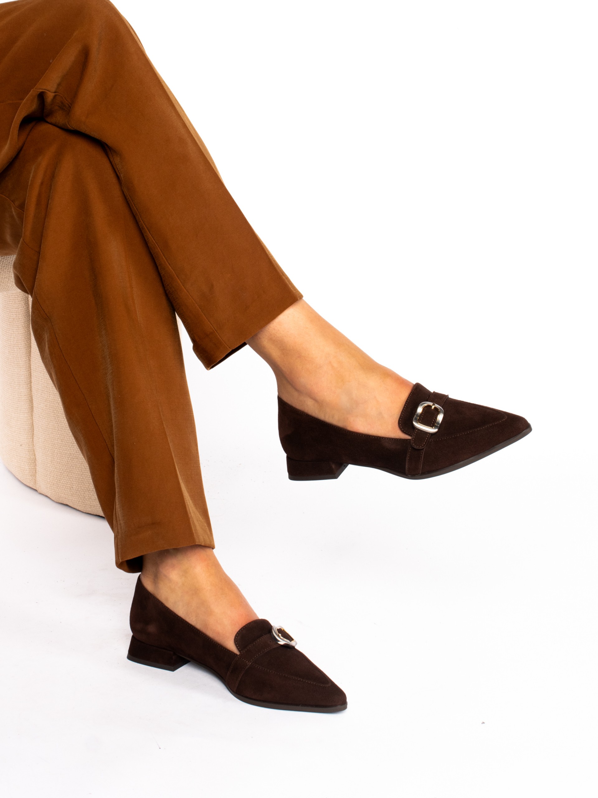 Suede Shoe
 with Buckle