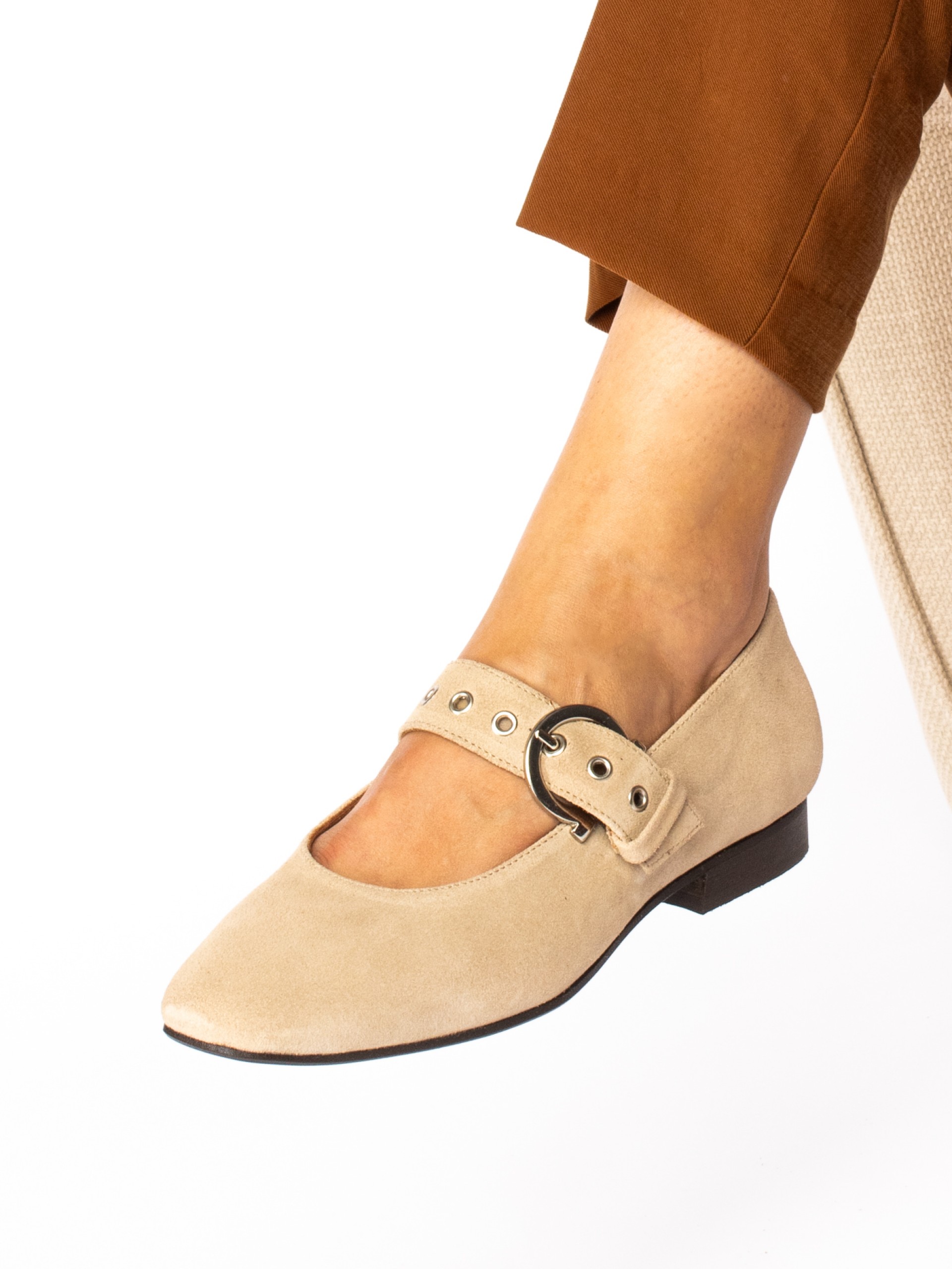 Suede Mary Jane Shoes