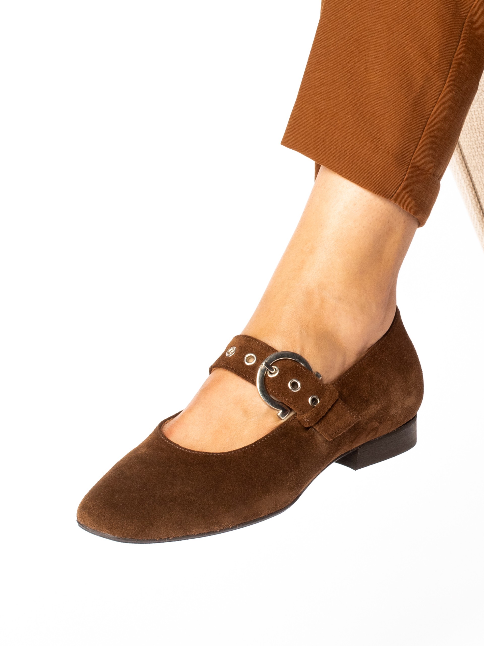 Suede Mary Jane Shoes