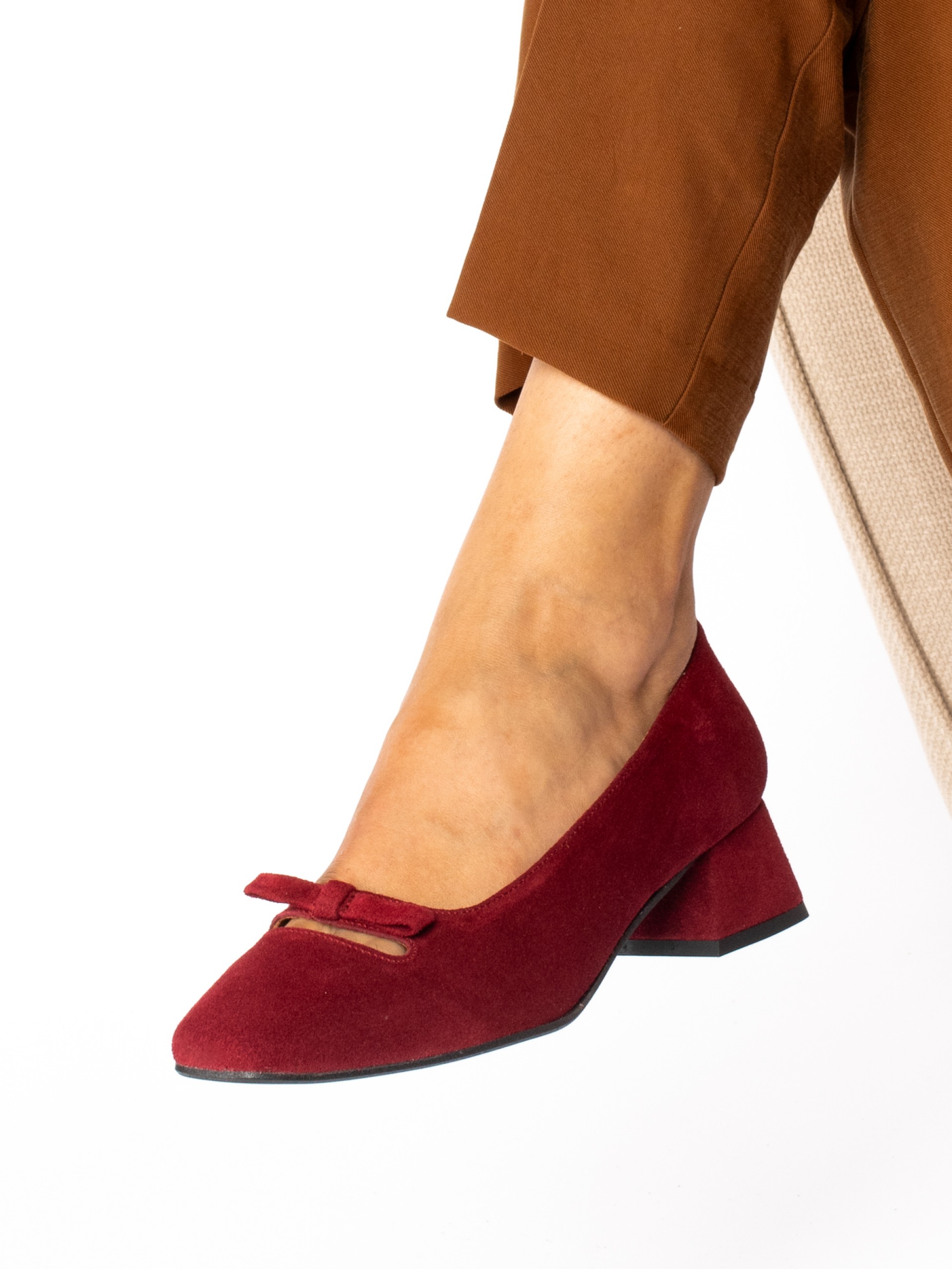 Suede Mid-Heel Shoe