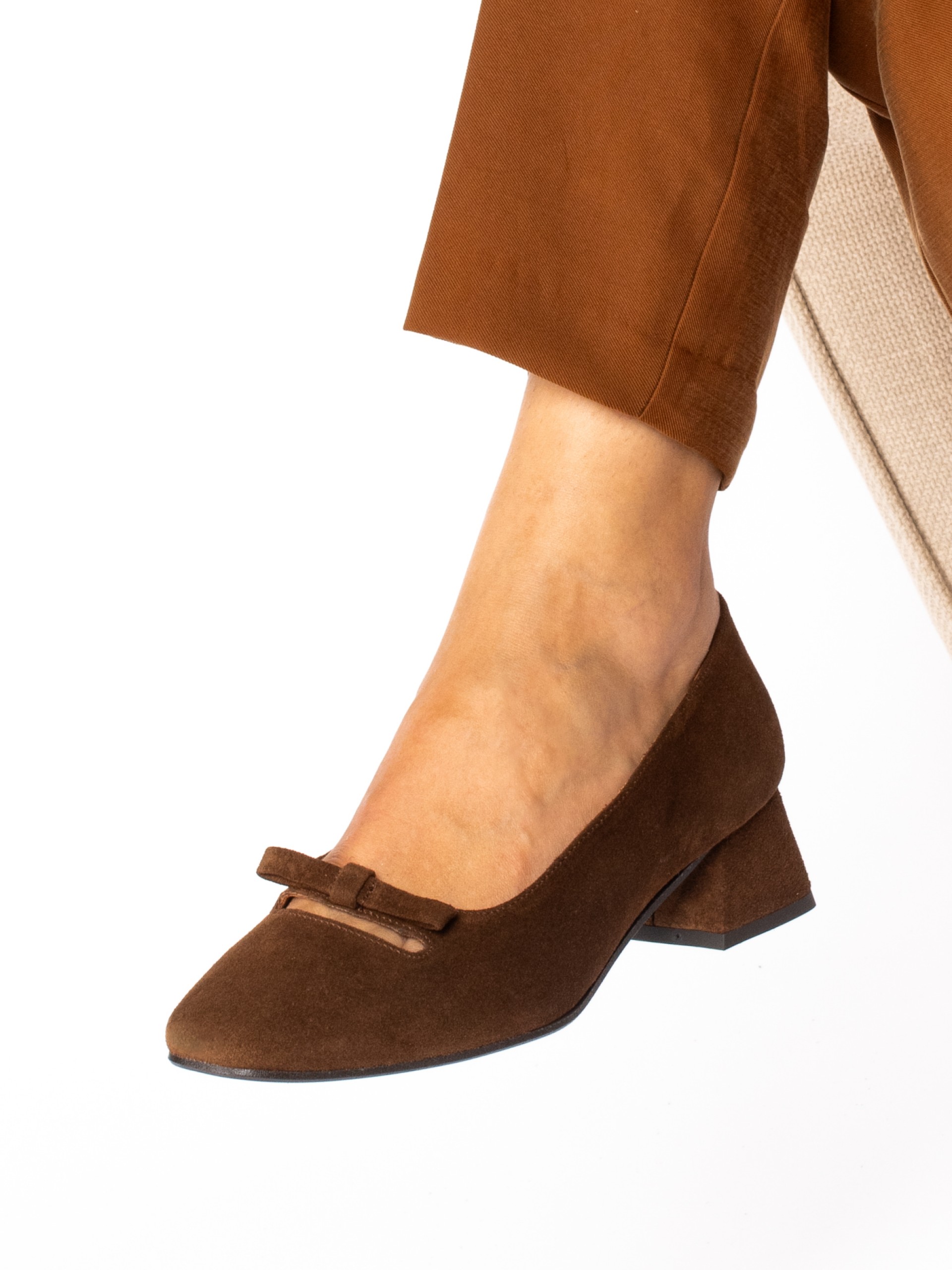 Suede Mid-Heel Shoe