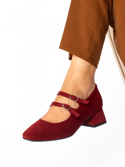 Suede Mid-Heel Shoe