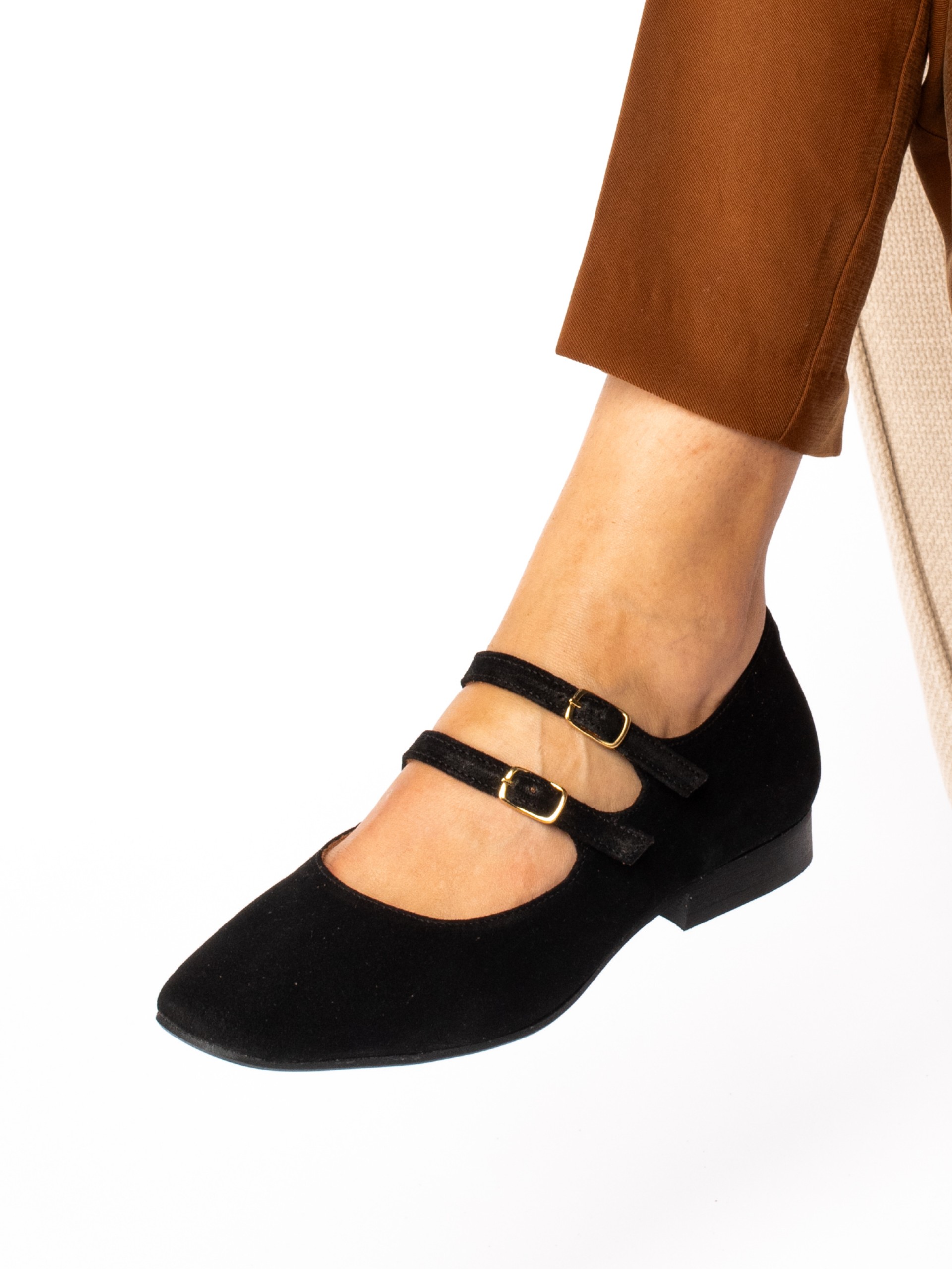 Suede Mary Jane Shoes